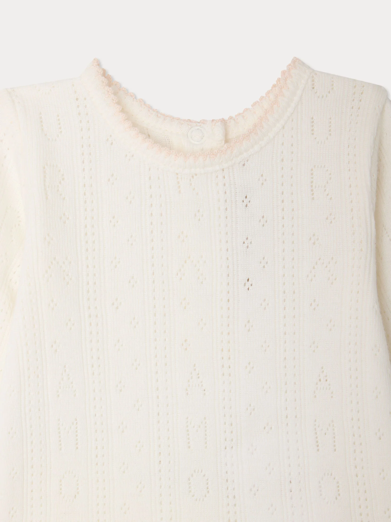 Leandra "amour" pointelle knit set in organic cotton - Image 3
