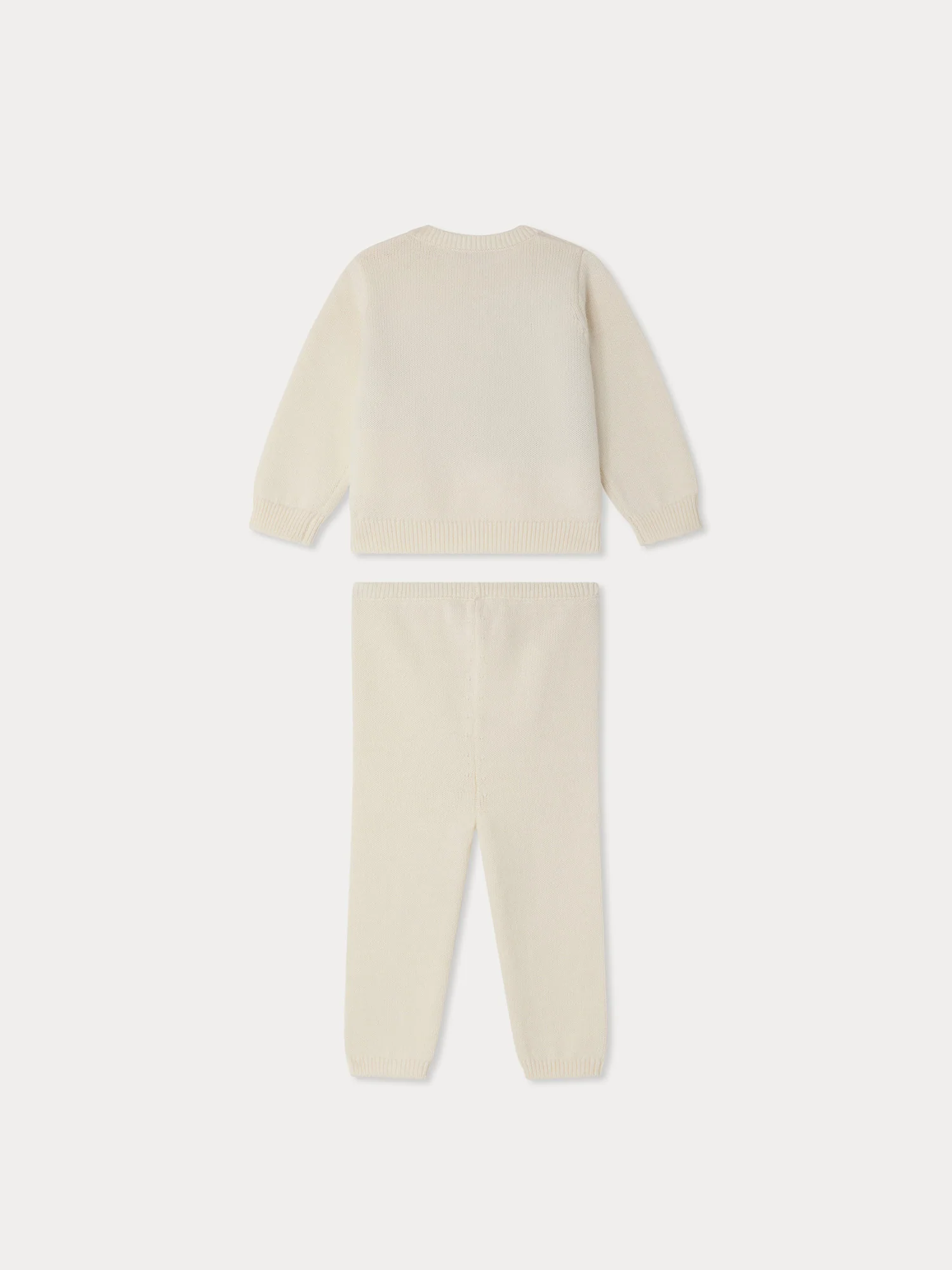 Leandre hand-embroidered set in organic cotton and cashmere - Image 2