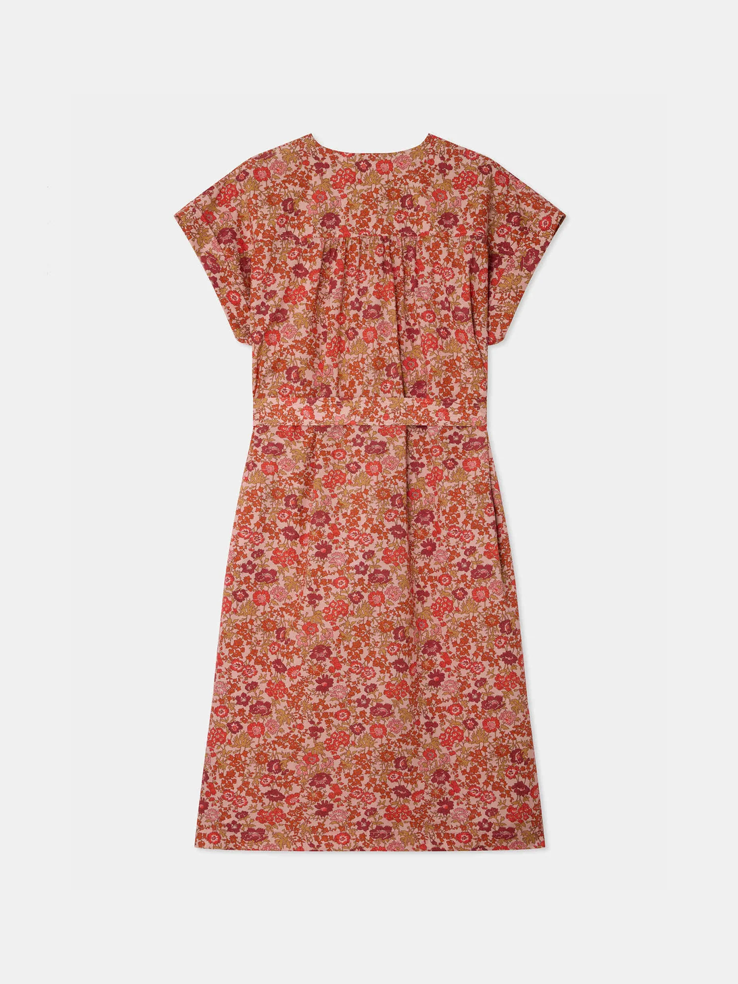 Leira dress with pink flowers in Liberty organic cotton fabric - Image 2