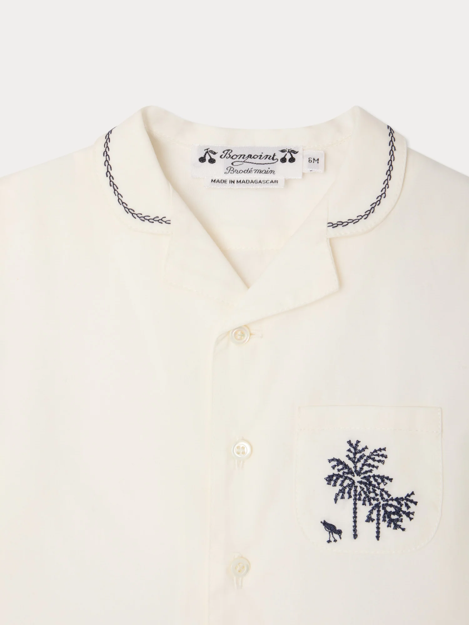 Lennar embroidered shirt in organic cotton poplin - Image 3