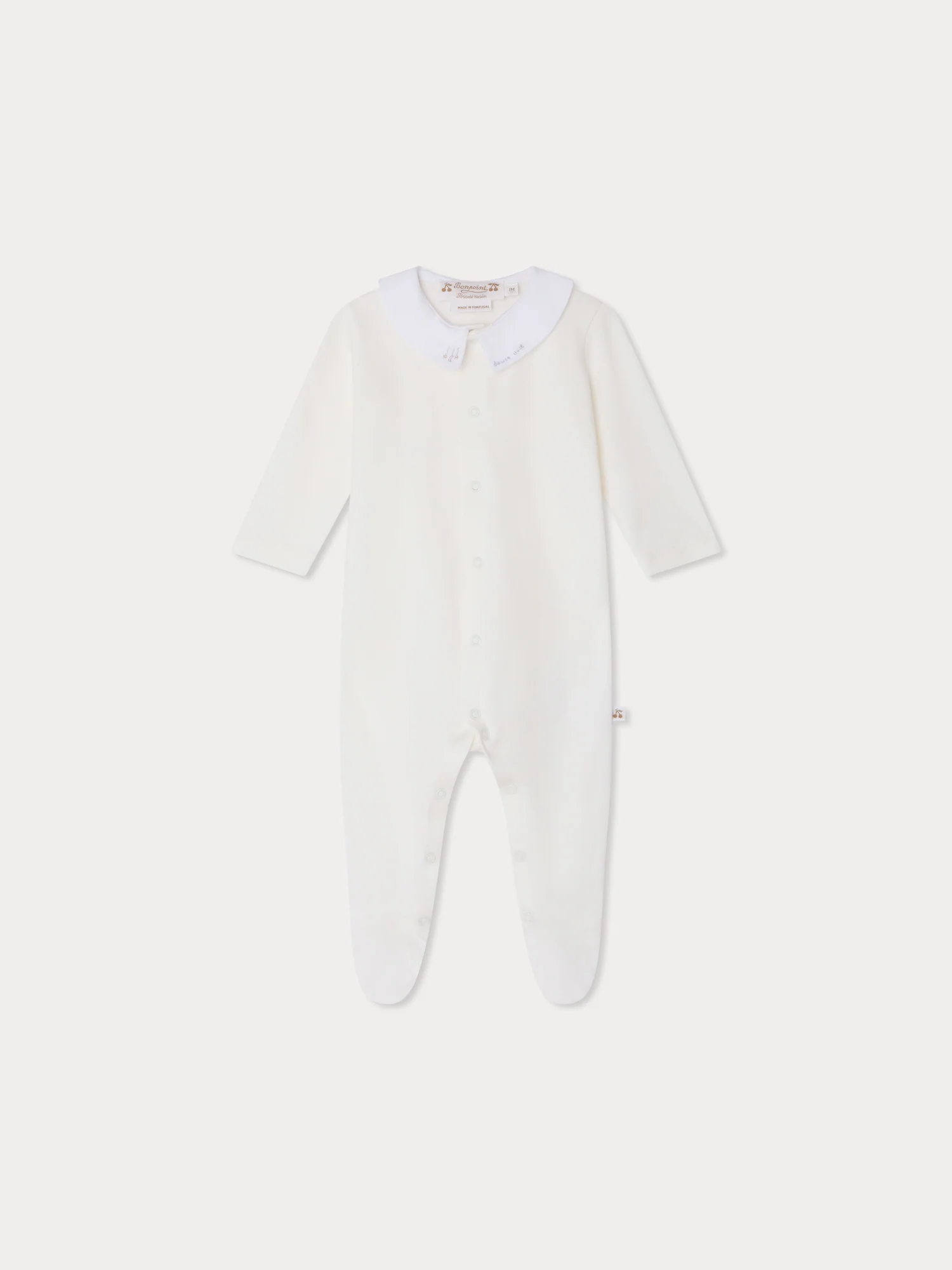 Lennie pyjamas "douce nuit" hand-embroidered in organic cotton