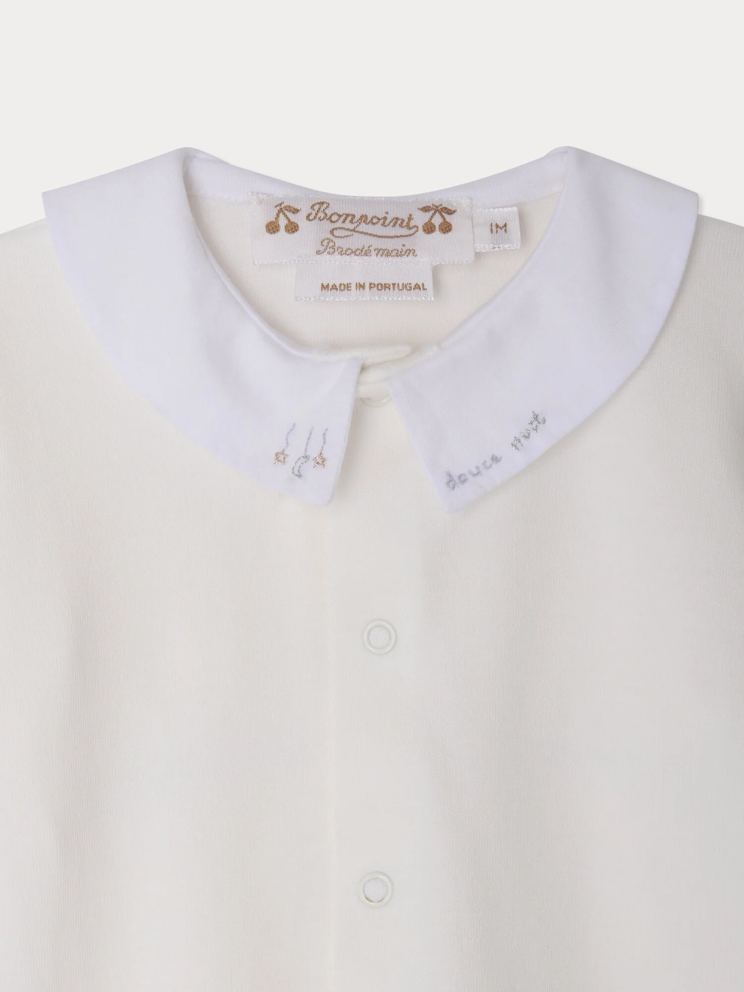 Lennie pyjamas "douce nuit" hand-embroidered in organic cotton - Image 3