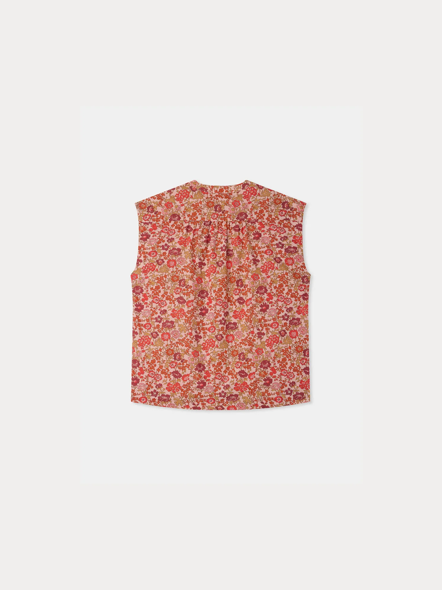 Leonide blouse with mandarin collar in Liberty fabric in organic cotton - Image 3