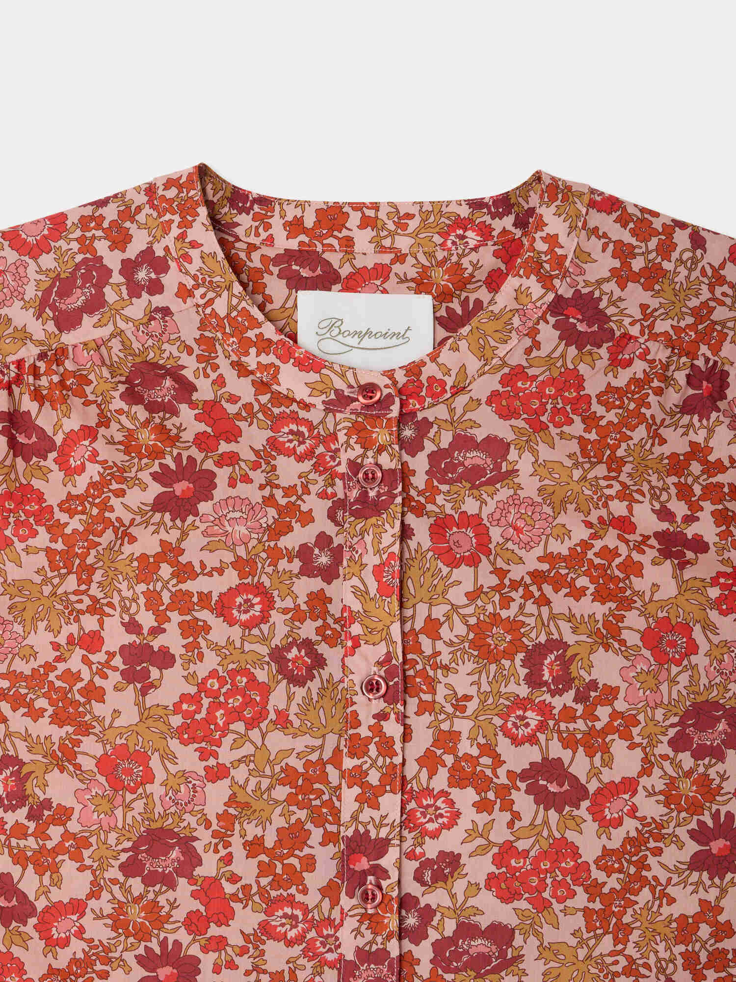 Leonide blouse with mandarin collar in Liberty fabric in organic cotton - Image 4