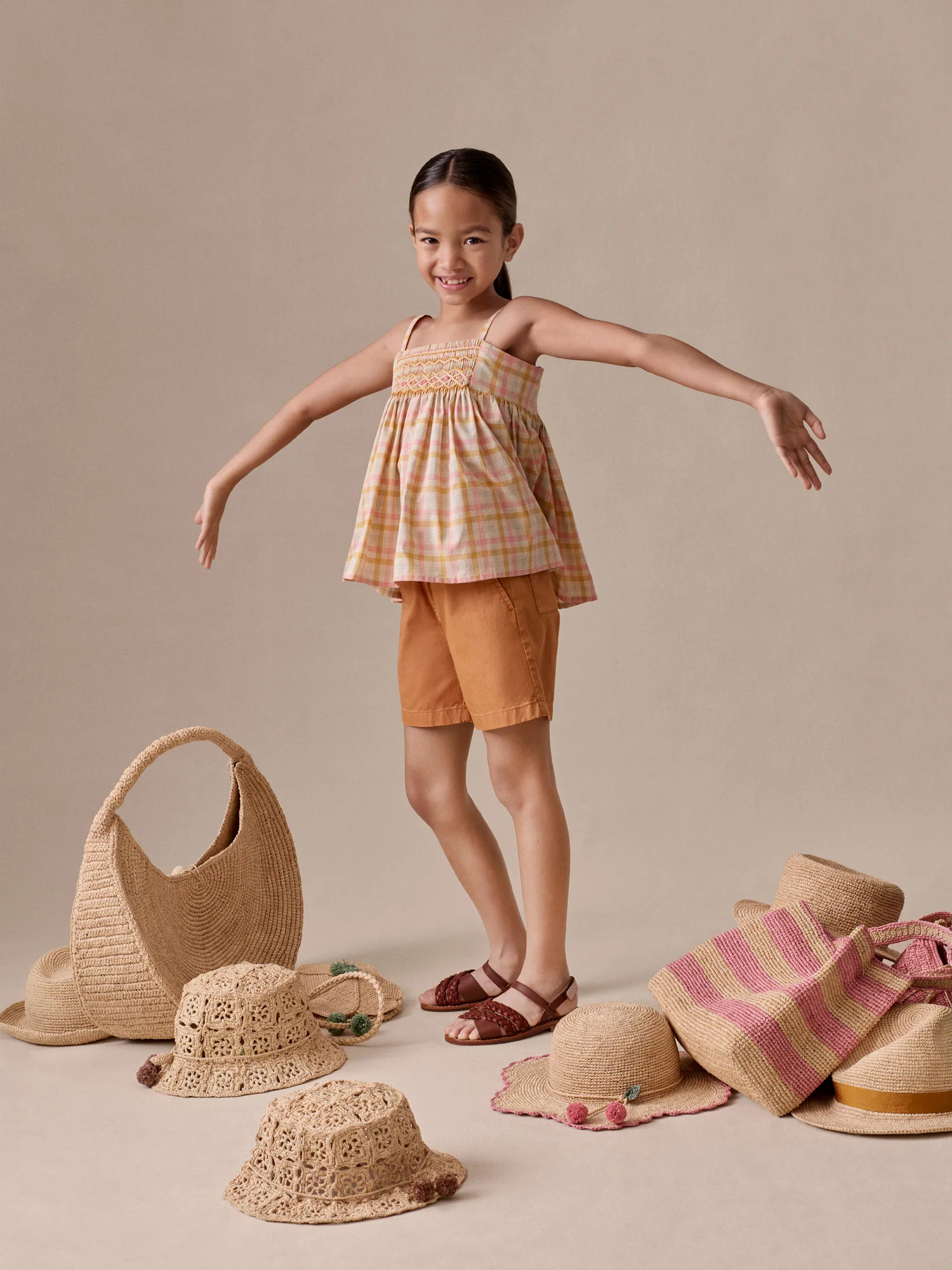 Leslie nutmeg shorts in organic cotton - Image 6