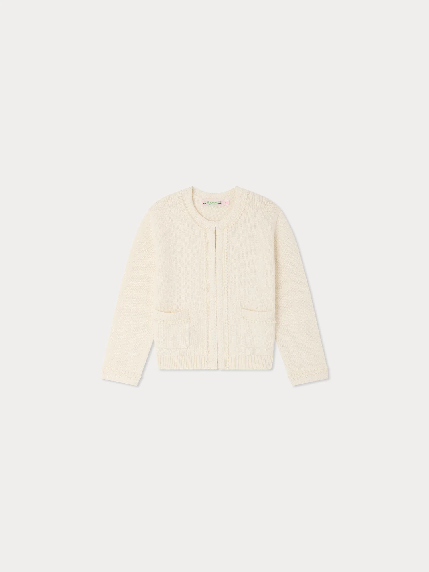 Lianne round neck cardigan in organic cotton and cashmere