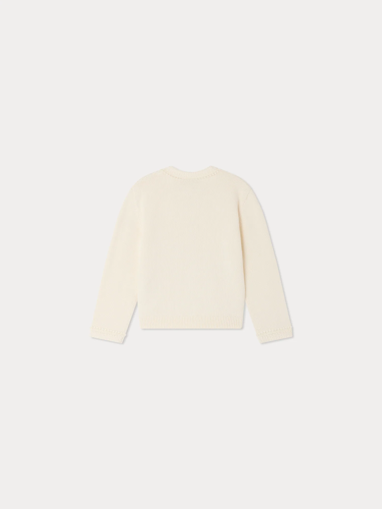 Lianne round neck cardigan in organic cotton and cashmere - Image 2