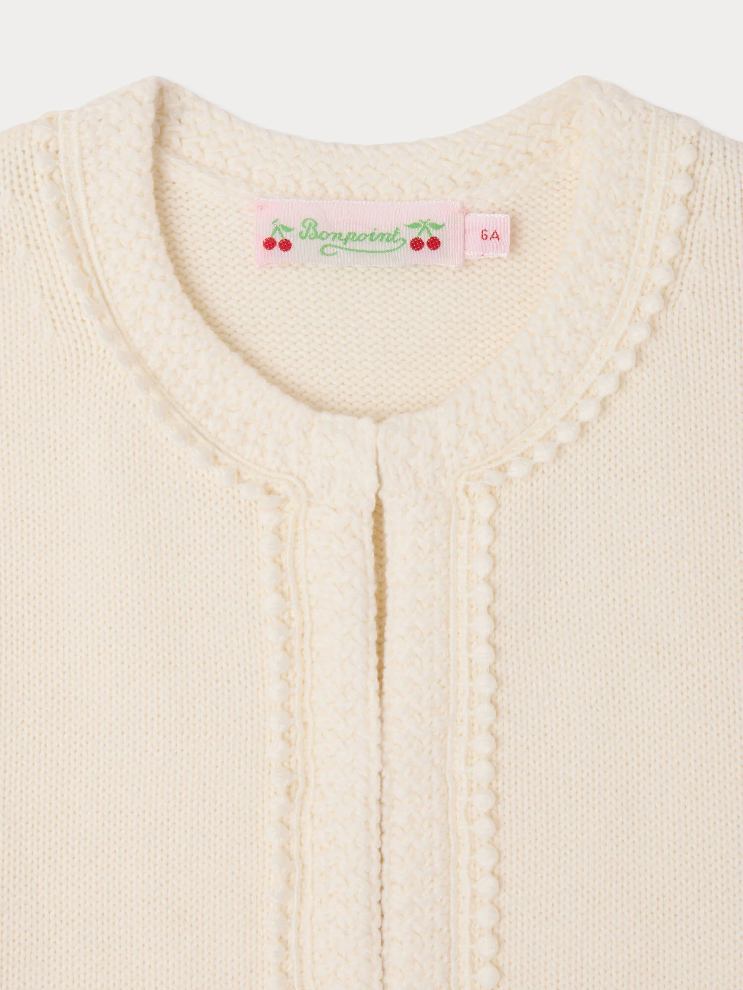 Lianne round neck cardigan in organic cotton and cashmere - Image 3