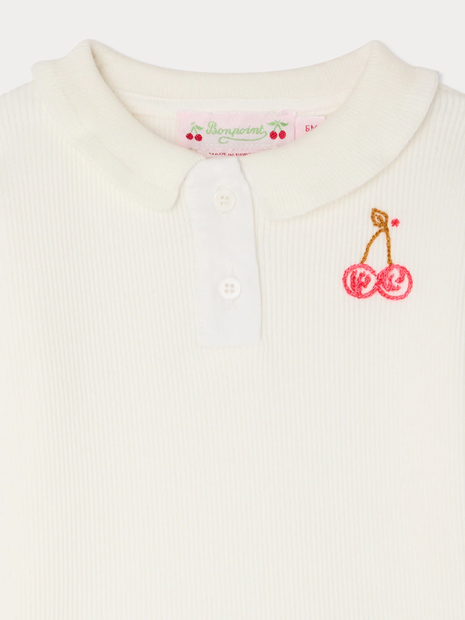 Lilo t-shirt embroidered with cherry in organic cotton - Image 3
