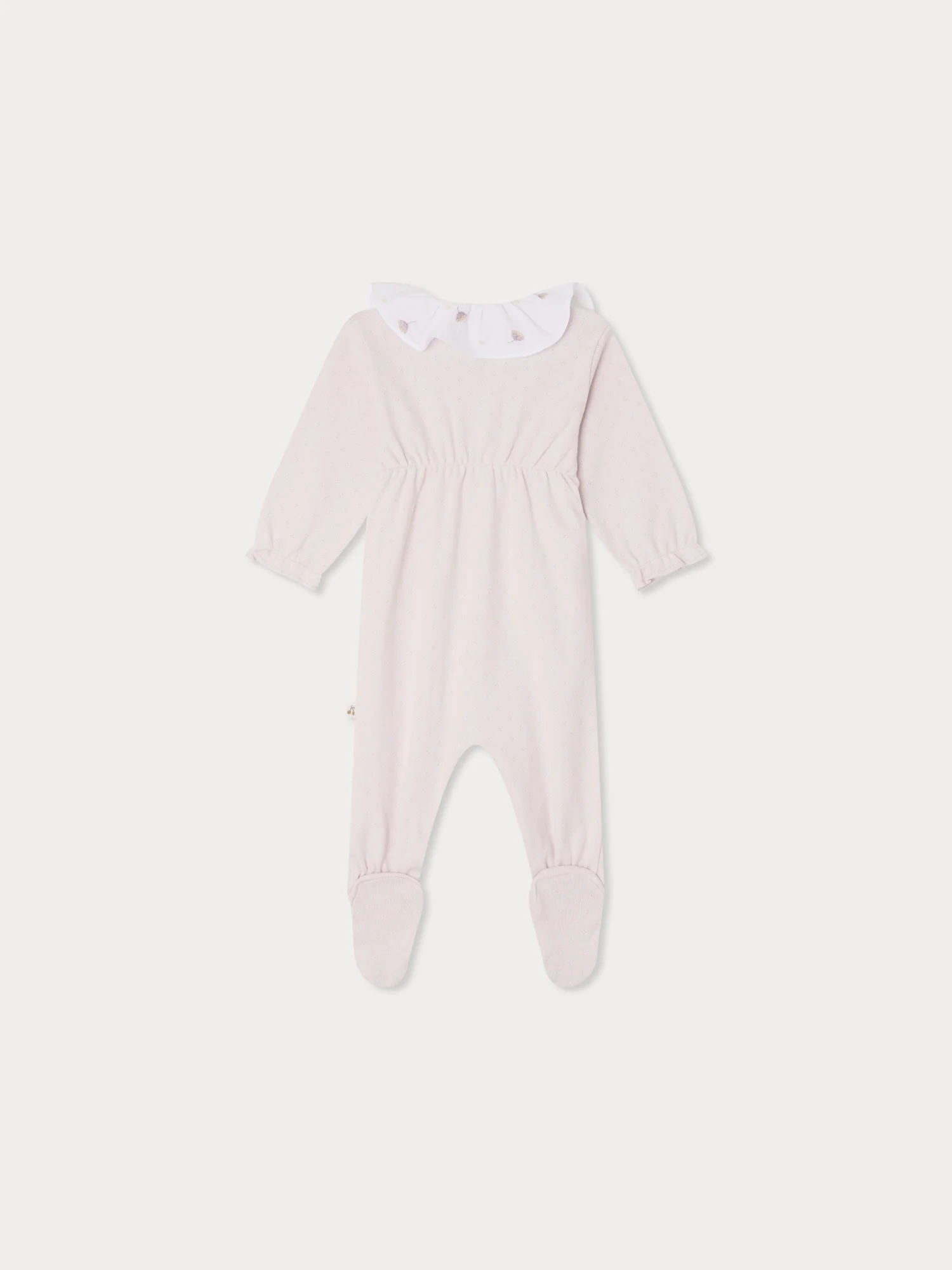 Lintina hand-embroidered pointelle pyjamas in organic cotton - Image 2