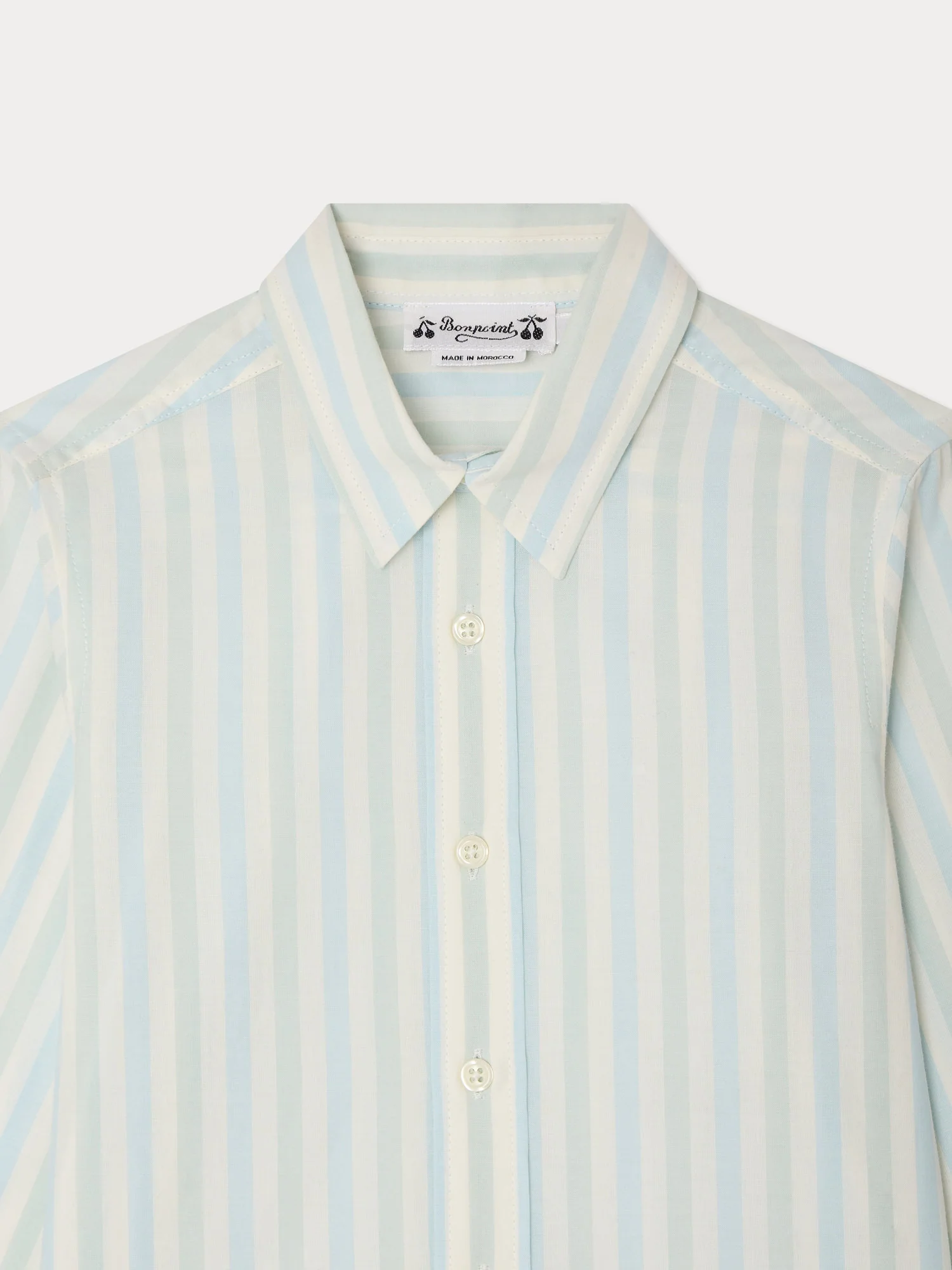 Linton striped shirt in organic cotton poplin - Image 3