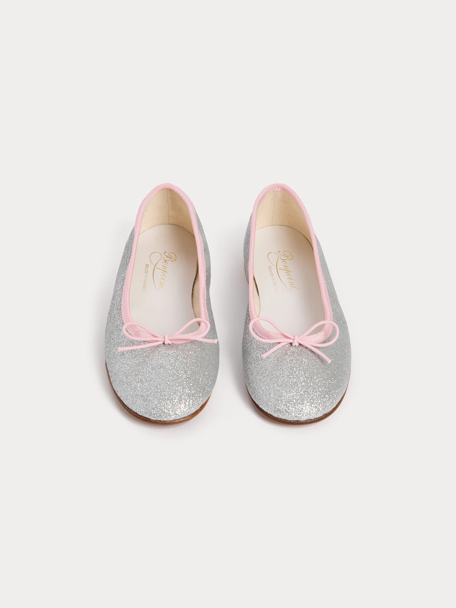 Lisa ballerina flats with silver sequins - Image 4