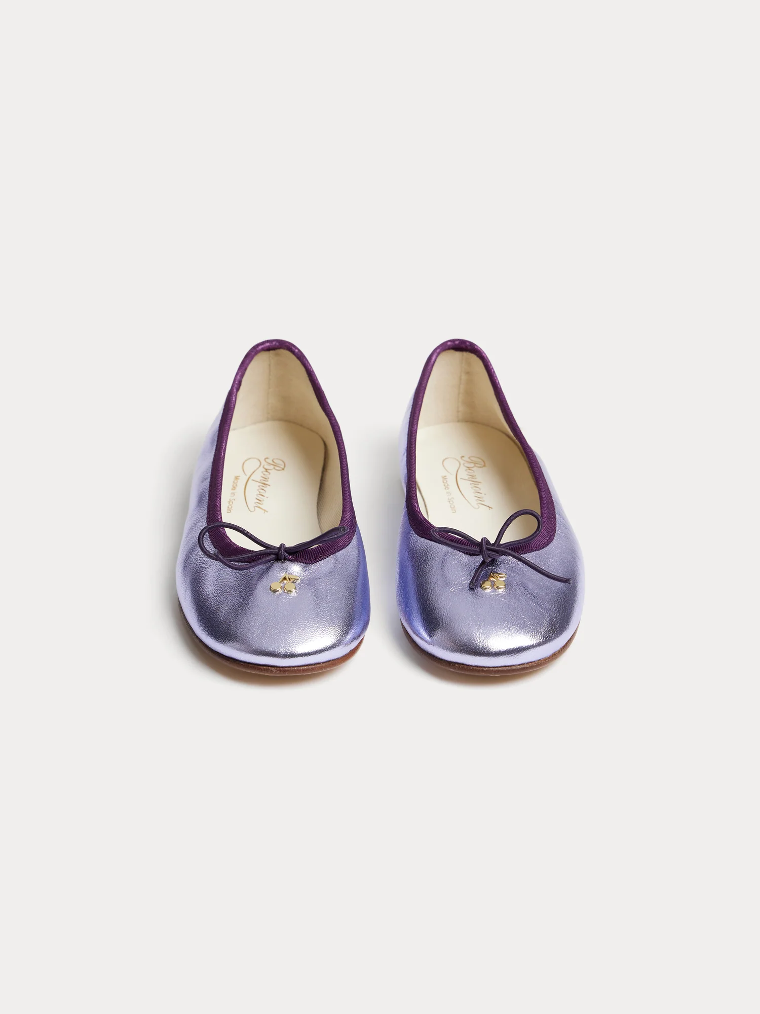Lisa iridescent leather ballerinas - Image 3