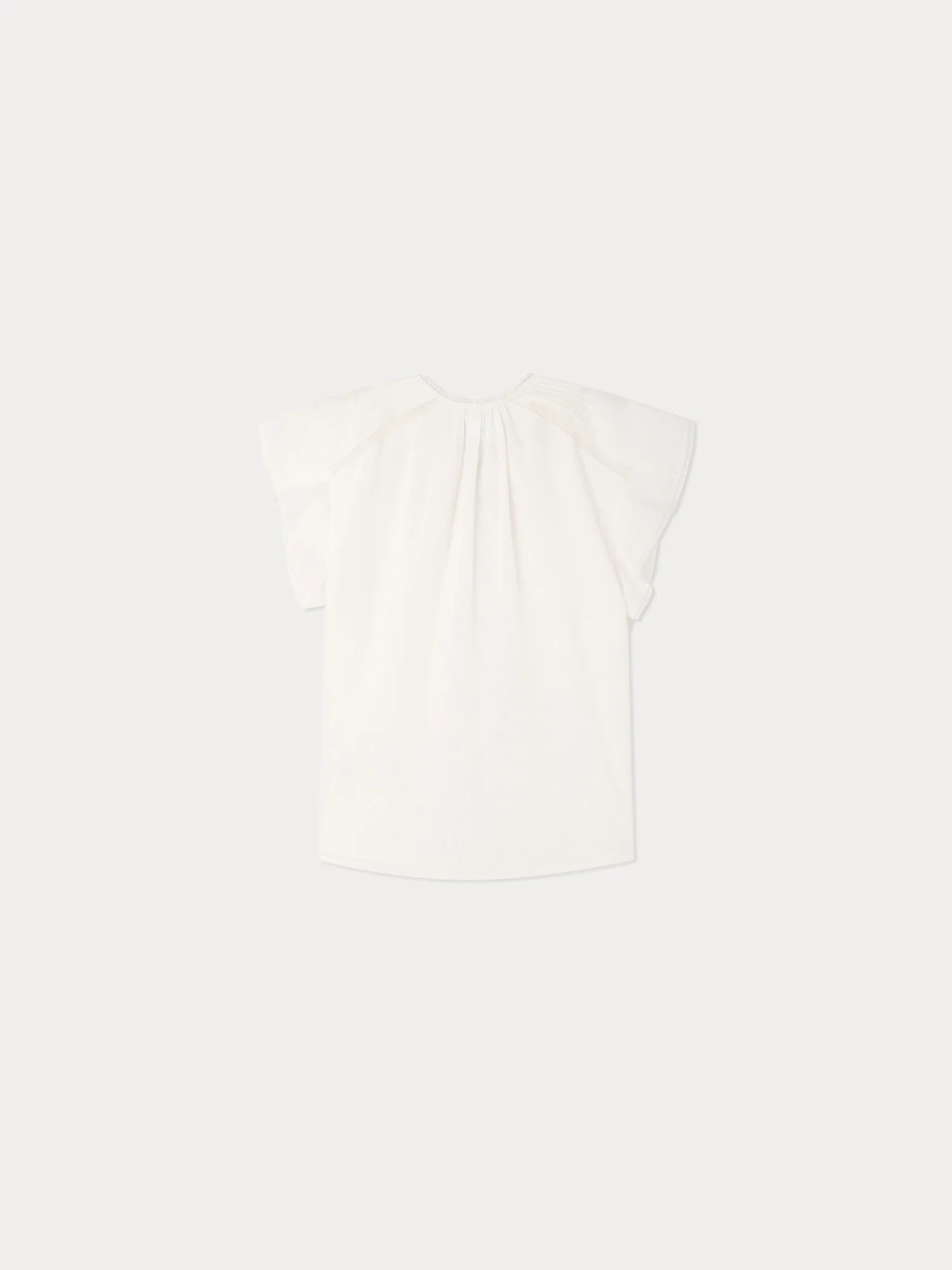Lison blouse in organic cotton voile and Calais lace - Image 3