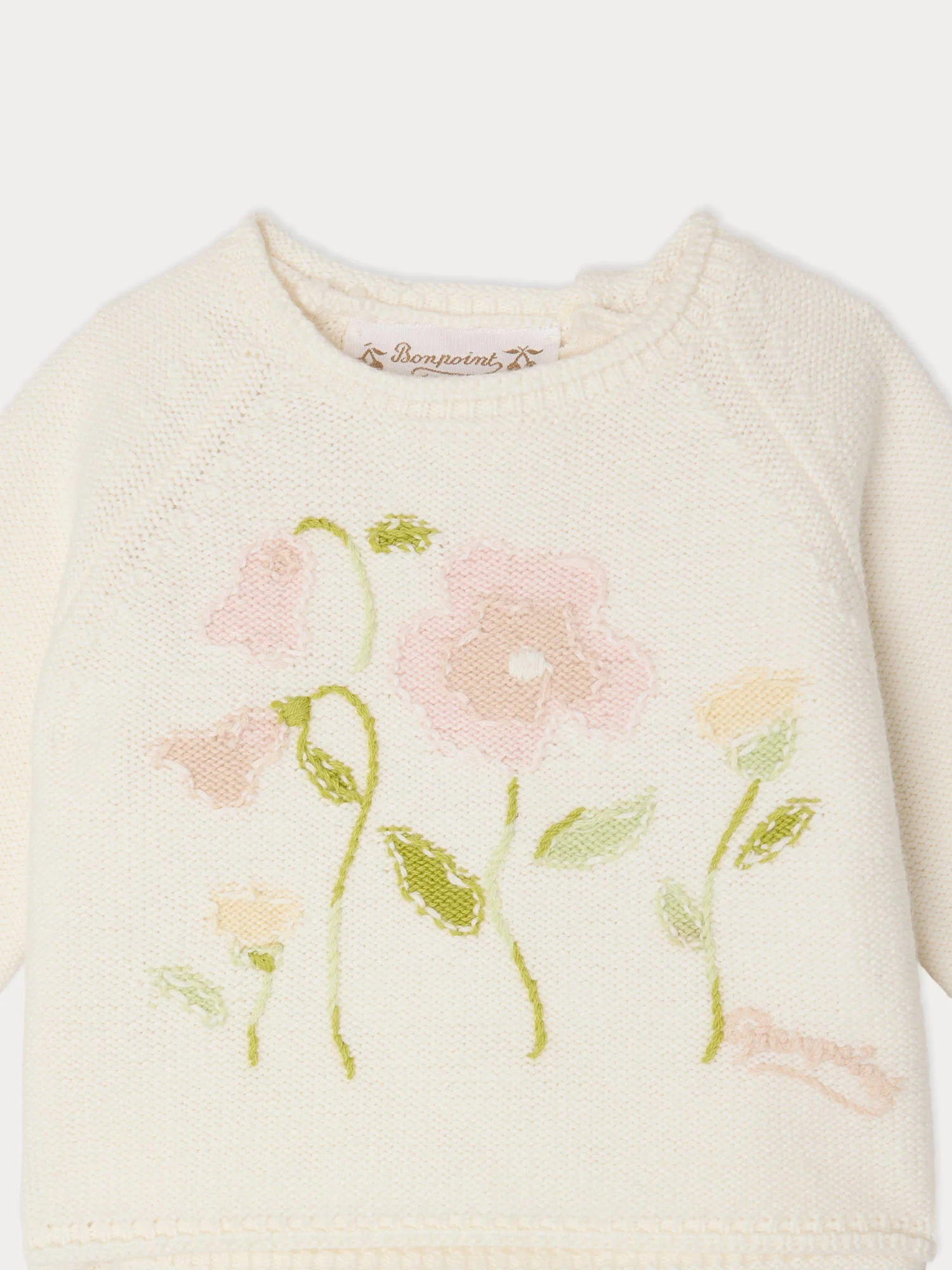 Loani hand-embroidered set in organic cotton and cashmere - Image 3