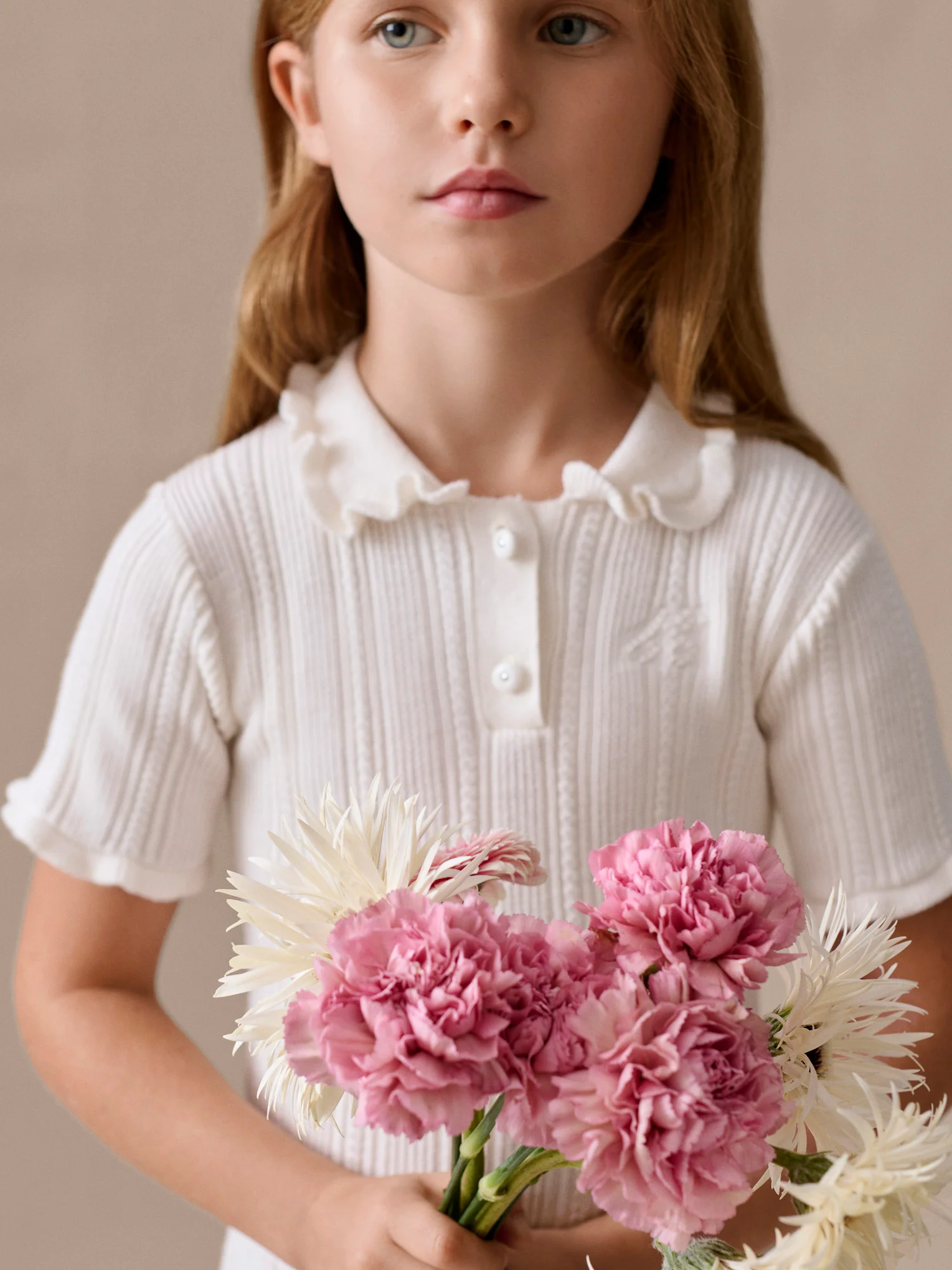 Lobelie ruffled dress in organic cotton and cashmere - Image 6