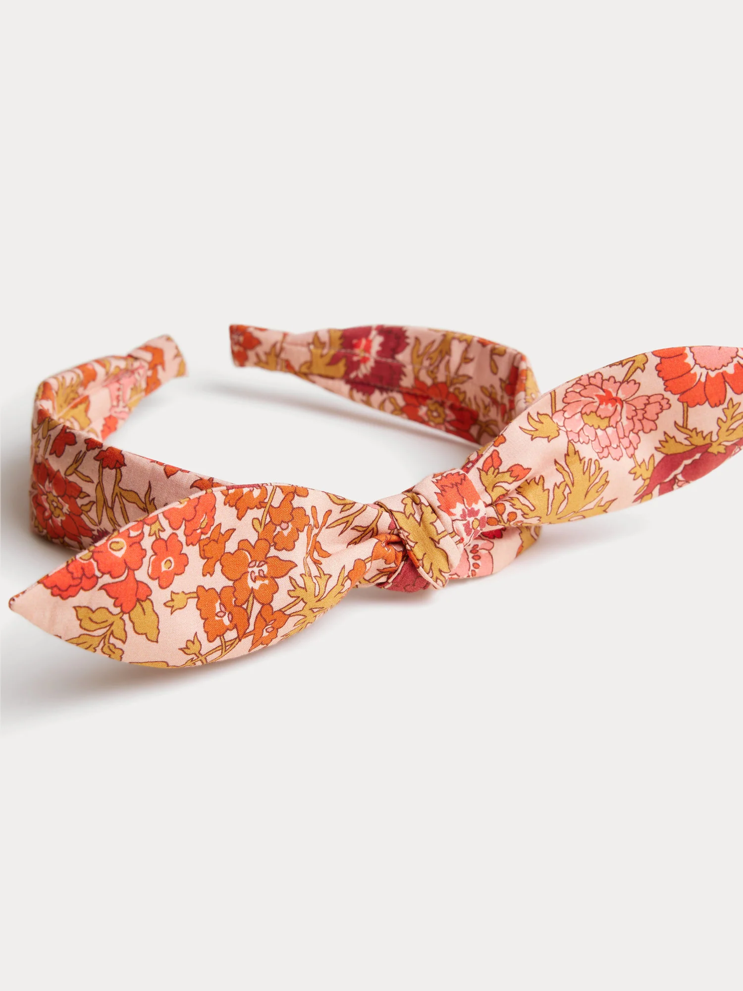 Lorette pink headband in Liberty organic cotton poplin fabric - Image 2