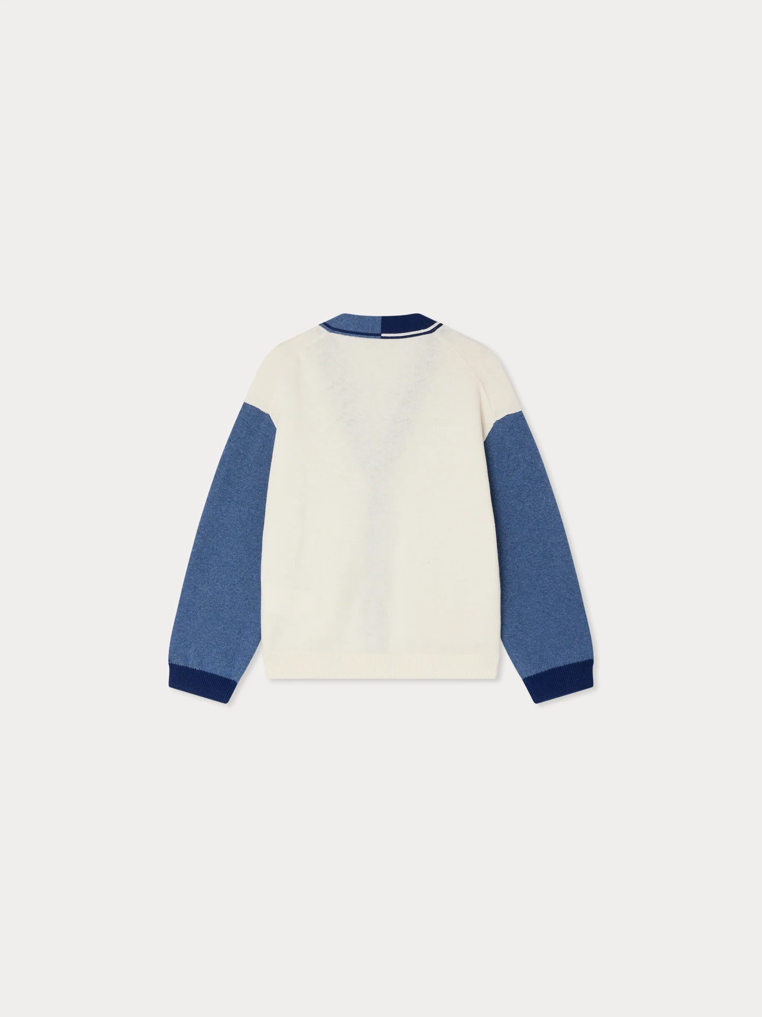 Loris V-neck cardigan in organic cotton and cashmere - Image 3