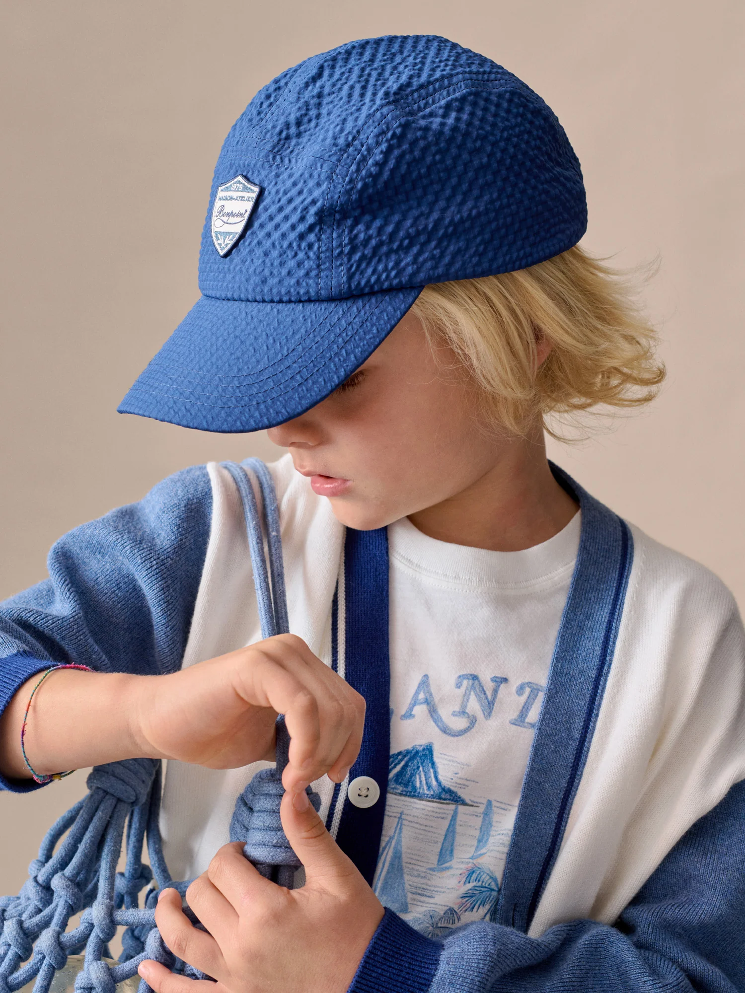 Loris V-neck cardigan in organic cotton and cashmere - Image 6