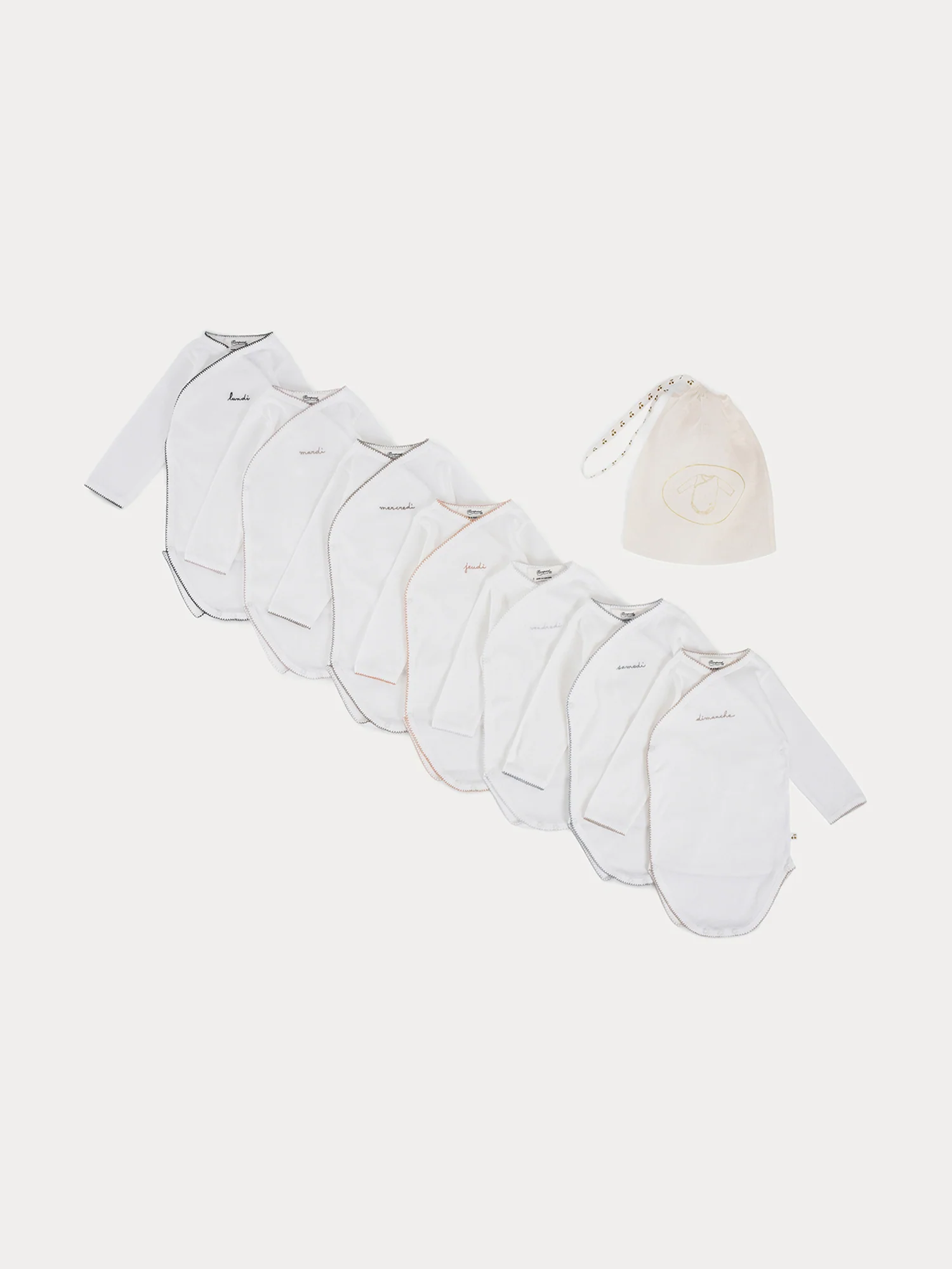 Lot of 7 White crossover bodysuits