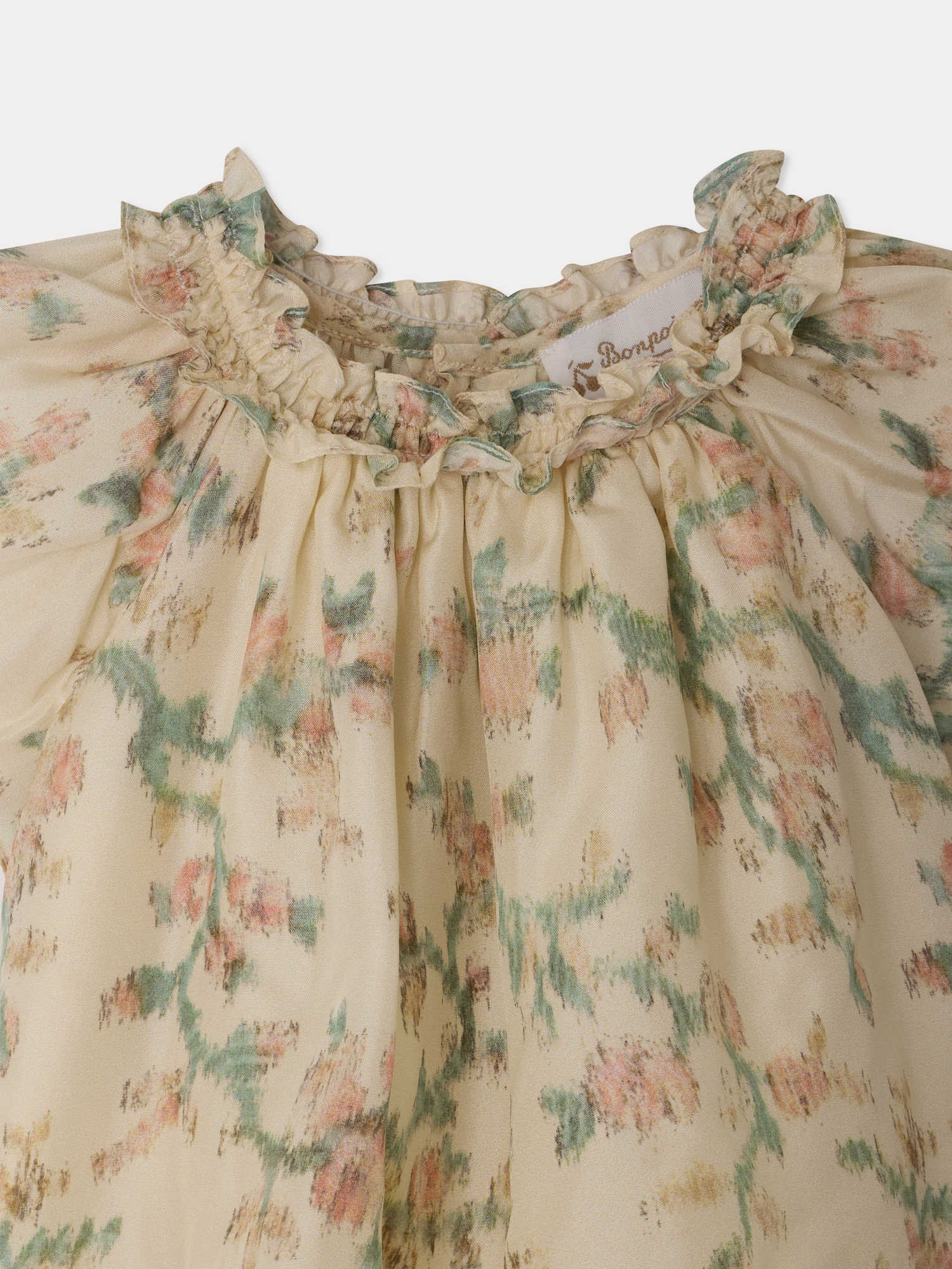 Loudna silk dress with floral print - Image 3