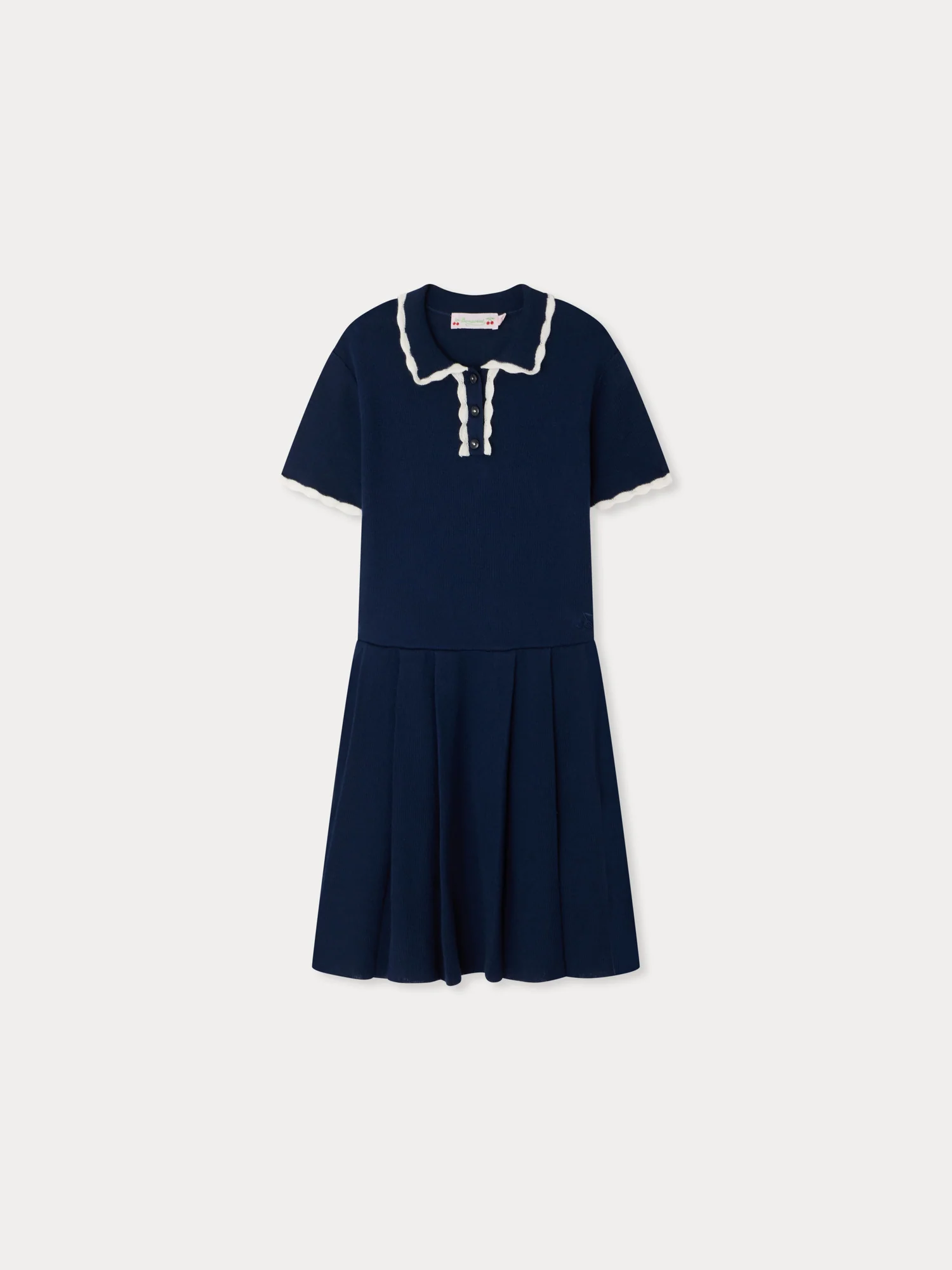 Lubua pleated dress in organic cotton