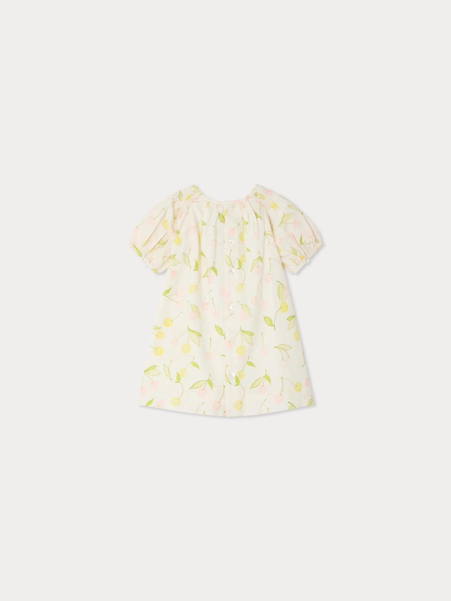Luce smocked dress in organic cotton poplin - Image 3