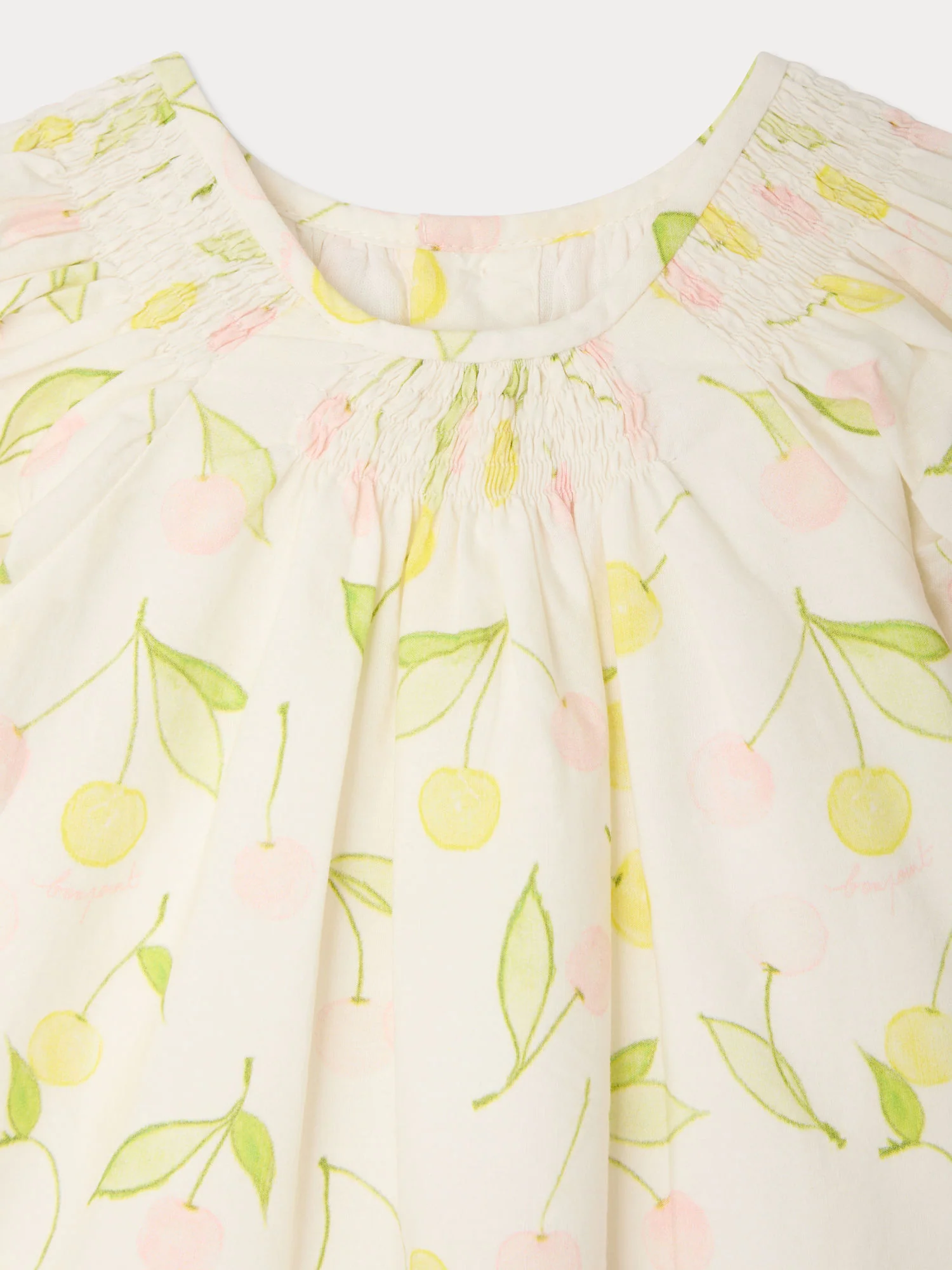Luce smocked dress in organic cotton poplin - Image 4