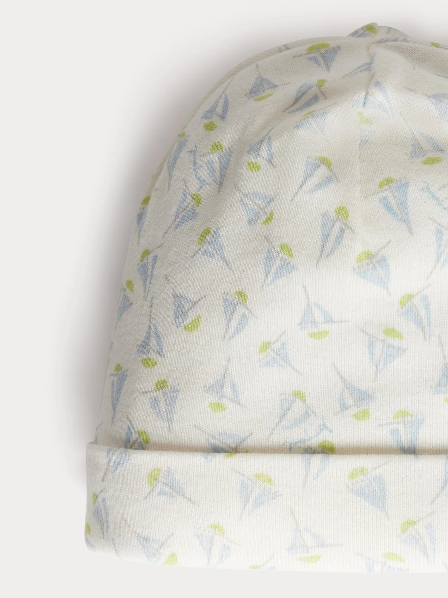 Lyann beanie with sailboat print in organic cotton - Image 2