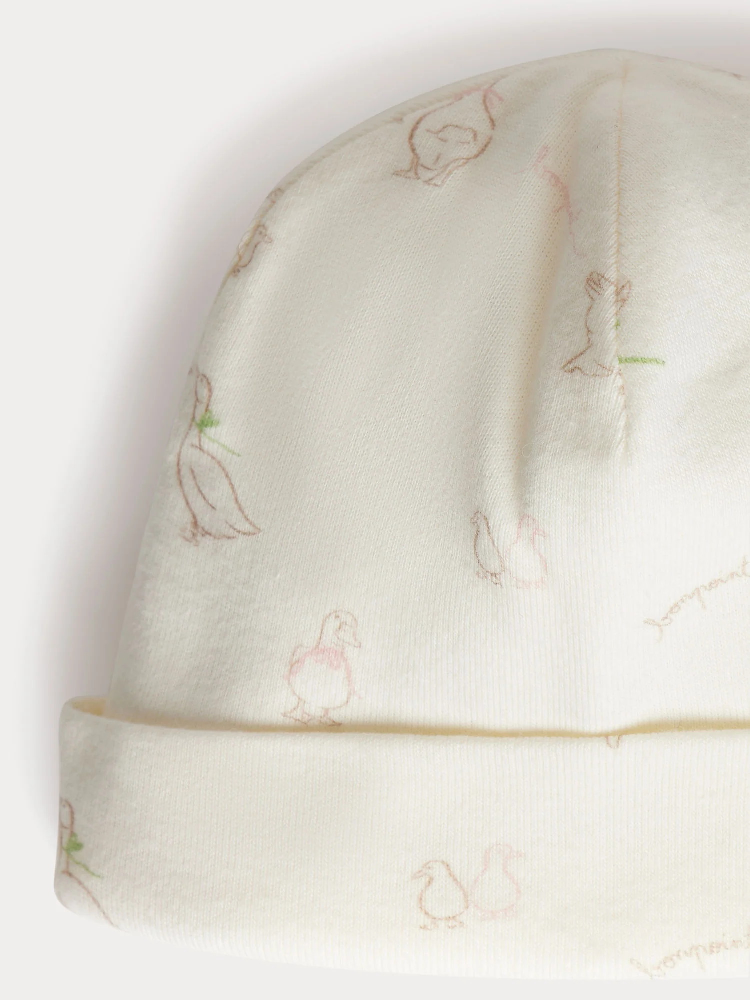 Lyann goose print beanie in organic cotton - Image 2