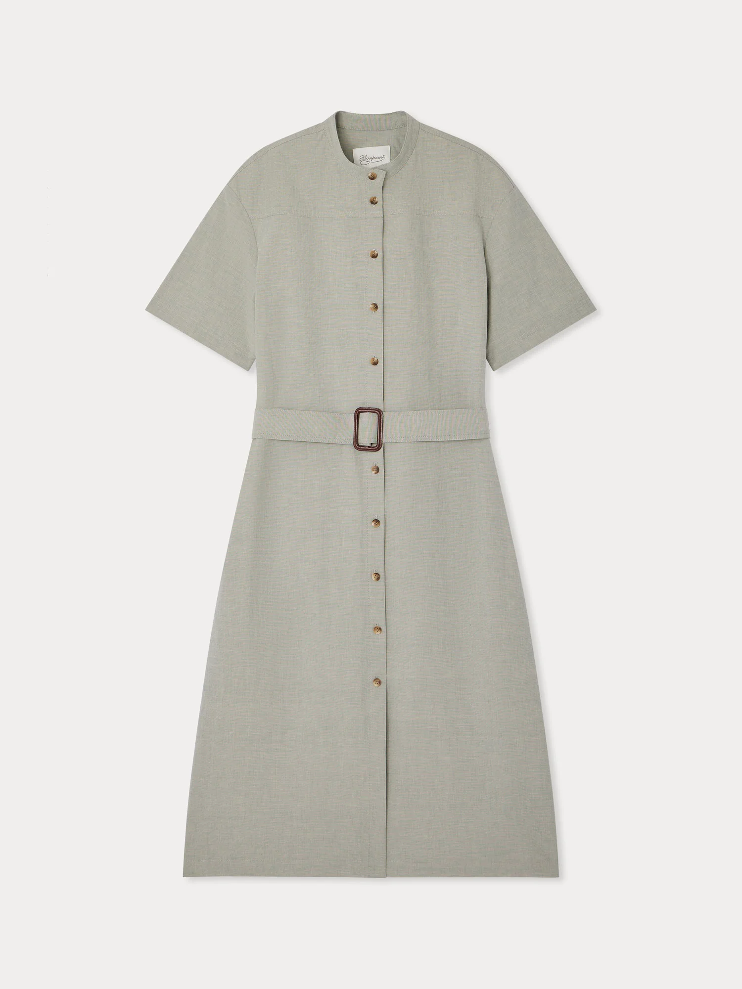 Lyla dress with a mandarin collar and a slit in the back - Image 2
