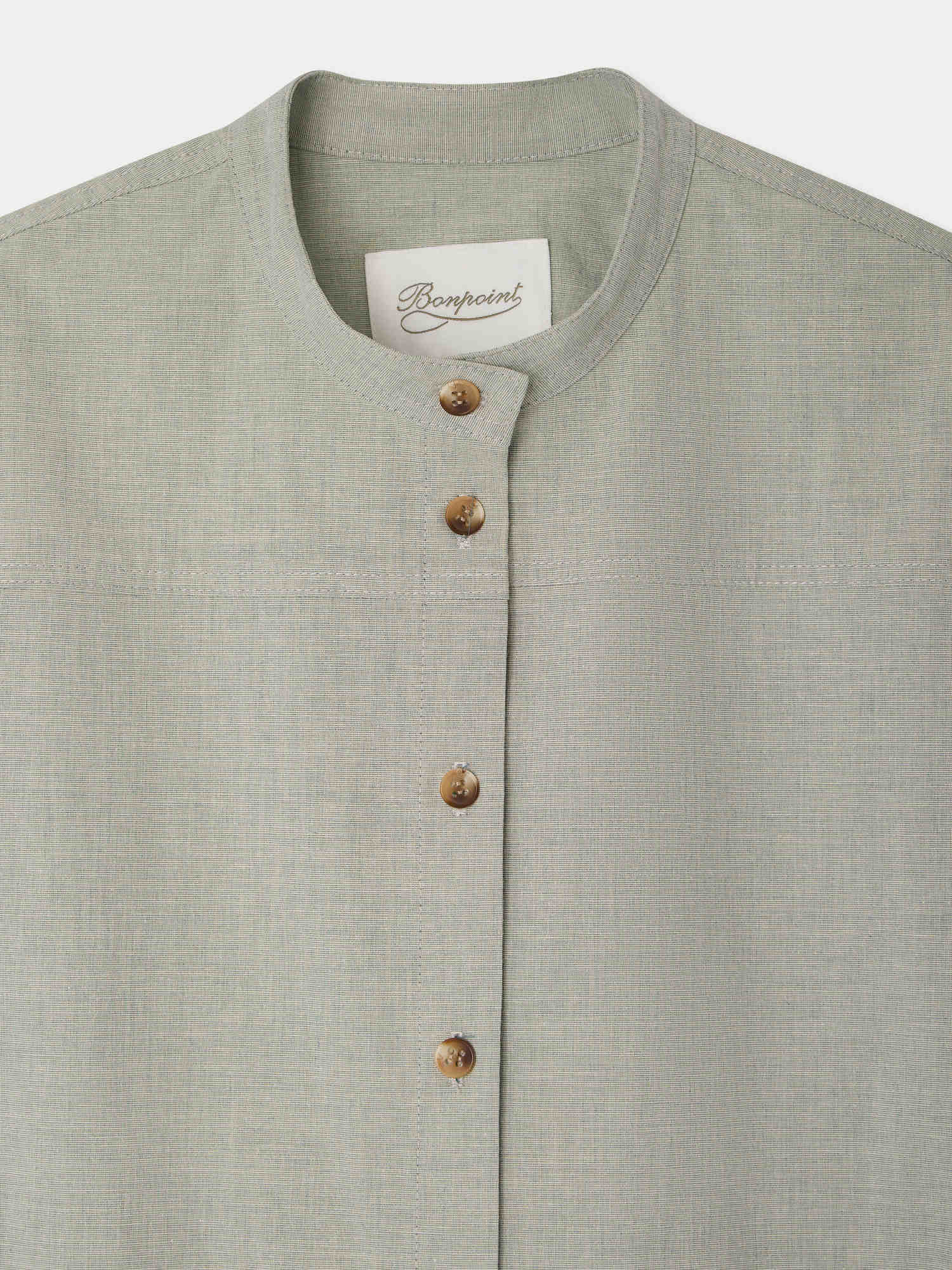 Lyla dress with a mandarin collar and a slit in the back - Image 4