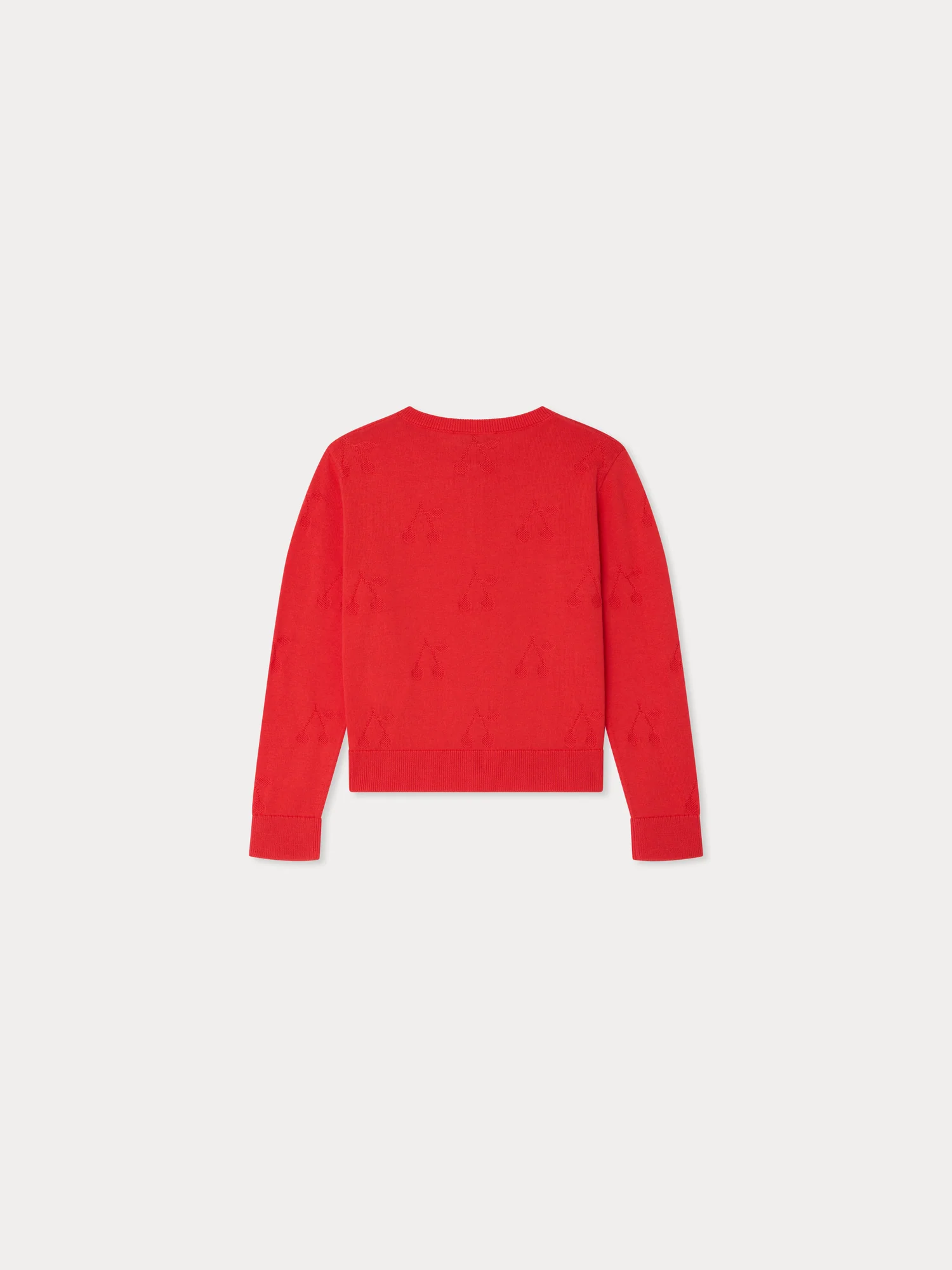Lysia cardigan with a fancy cherry knit in organic cotton - Image 2