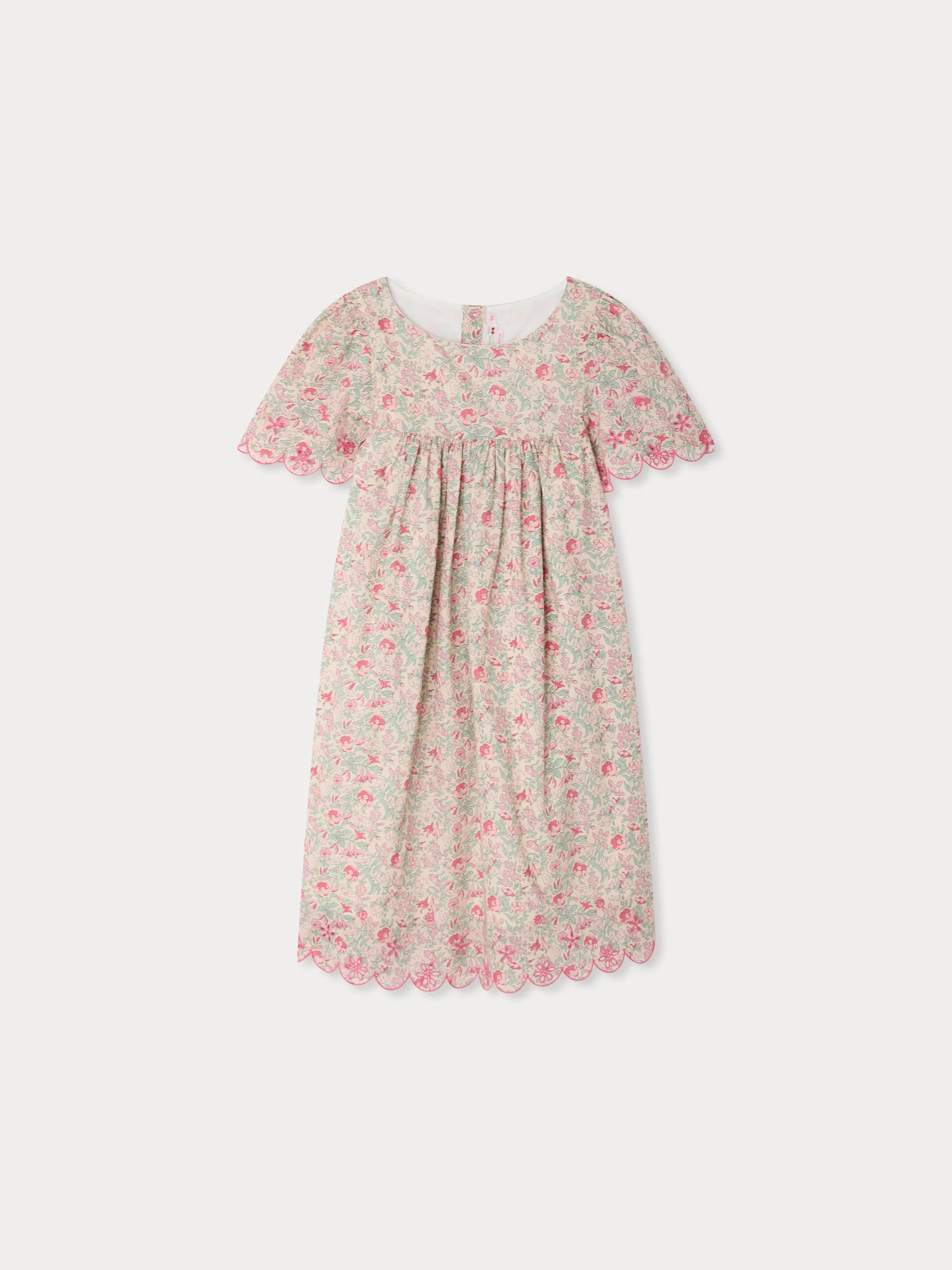 Lysiane dress with English embroidery in Liberty organic cotton fabric - Image 2