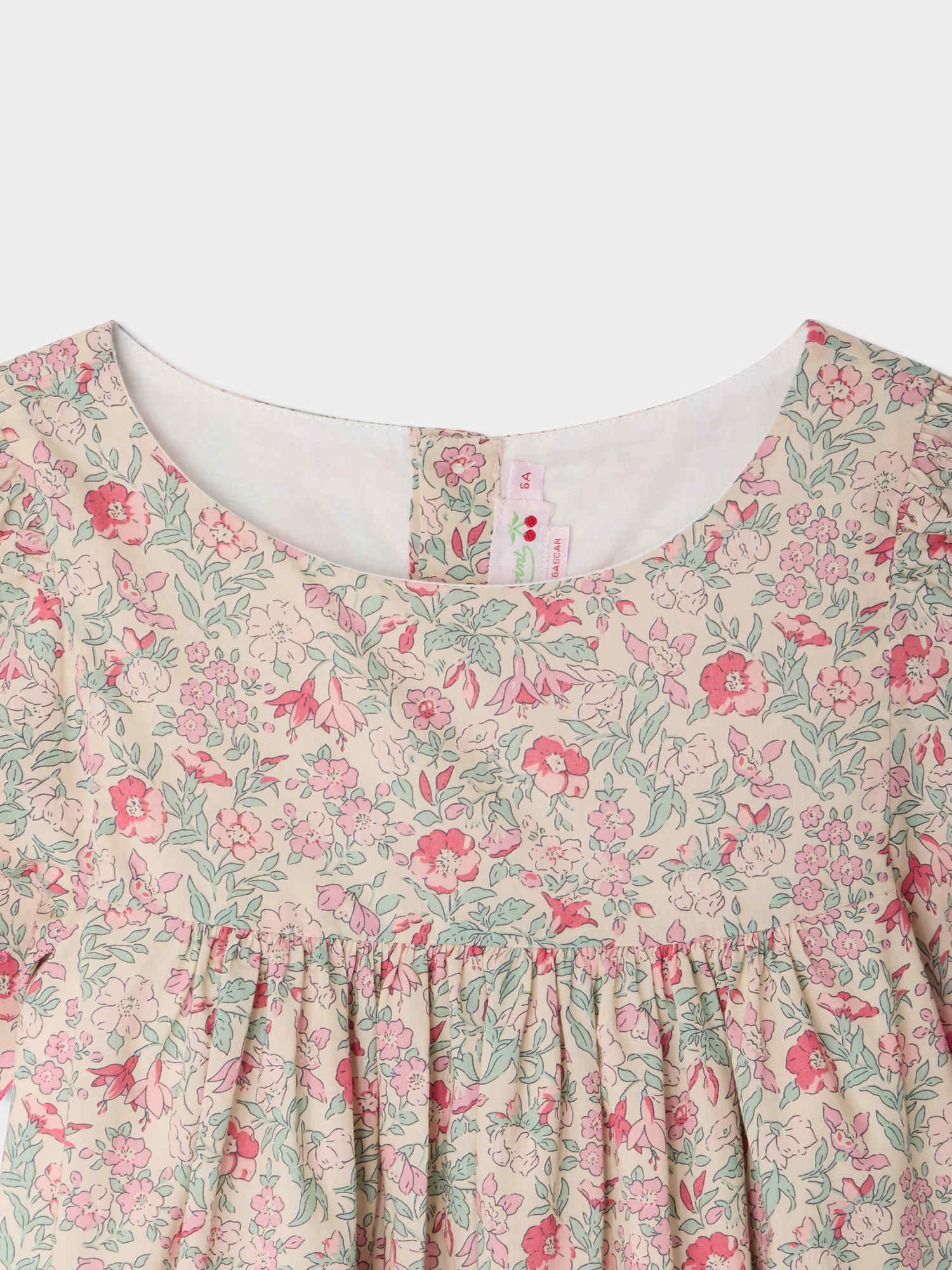 Lysiane dress with English embroidery in Liberty organic cotton fabric - Image 4