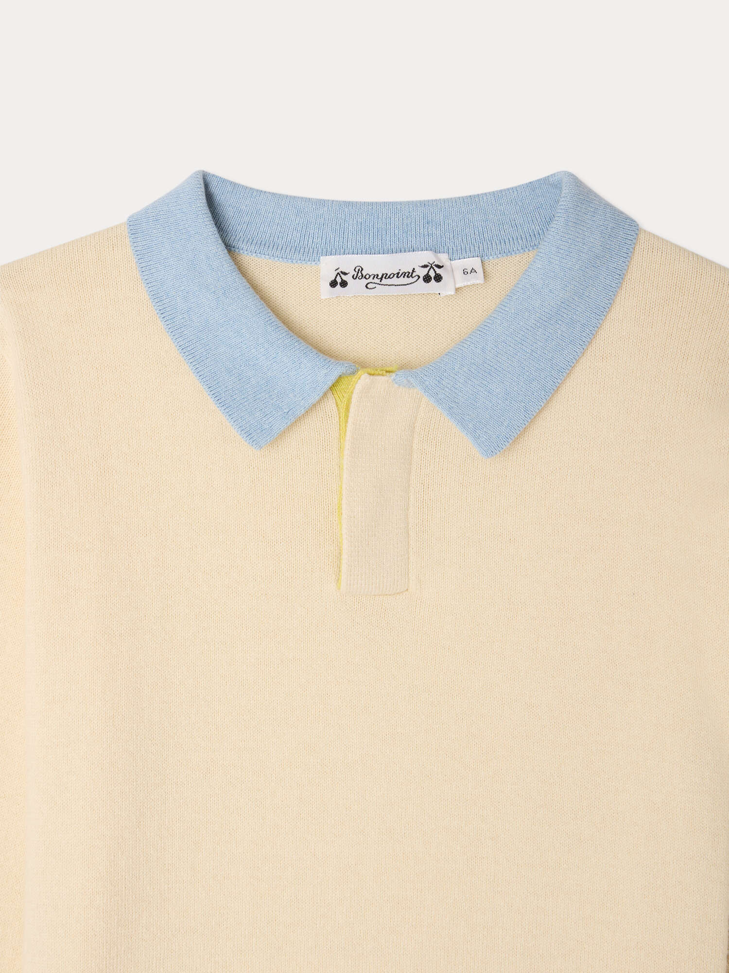 Mae polo shirt in organic cotton and cashmere - Image 3