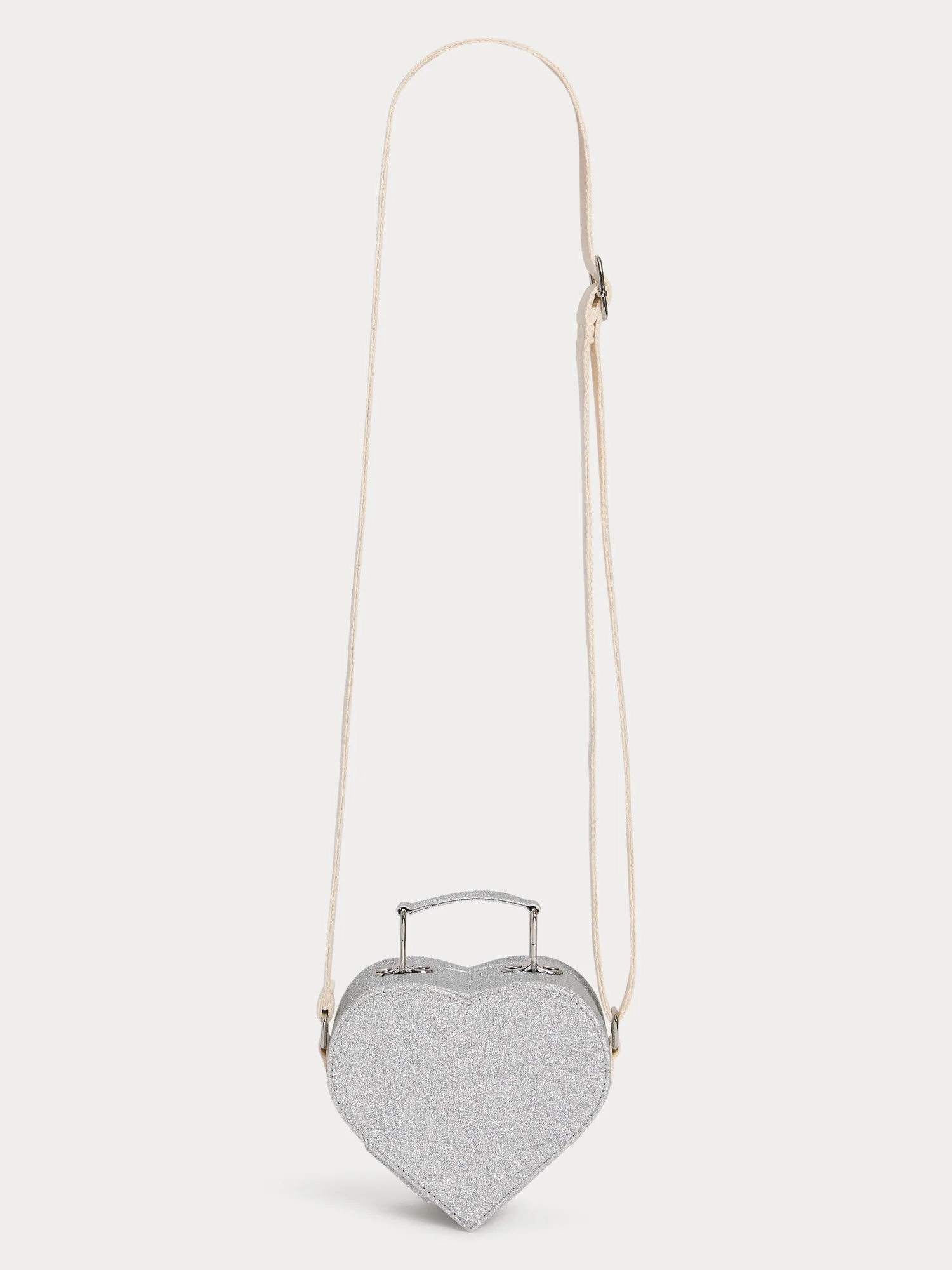 Mariha heart-shaped bag with silver sequins - Image 3