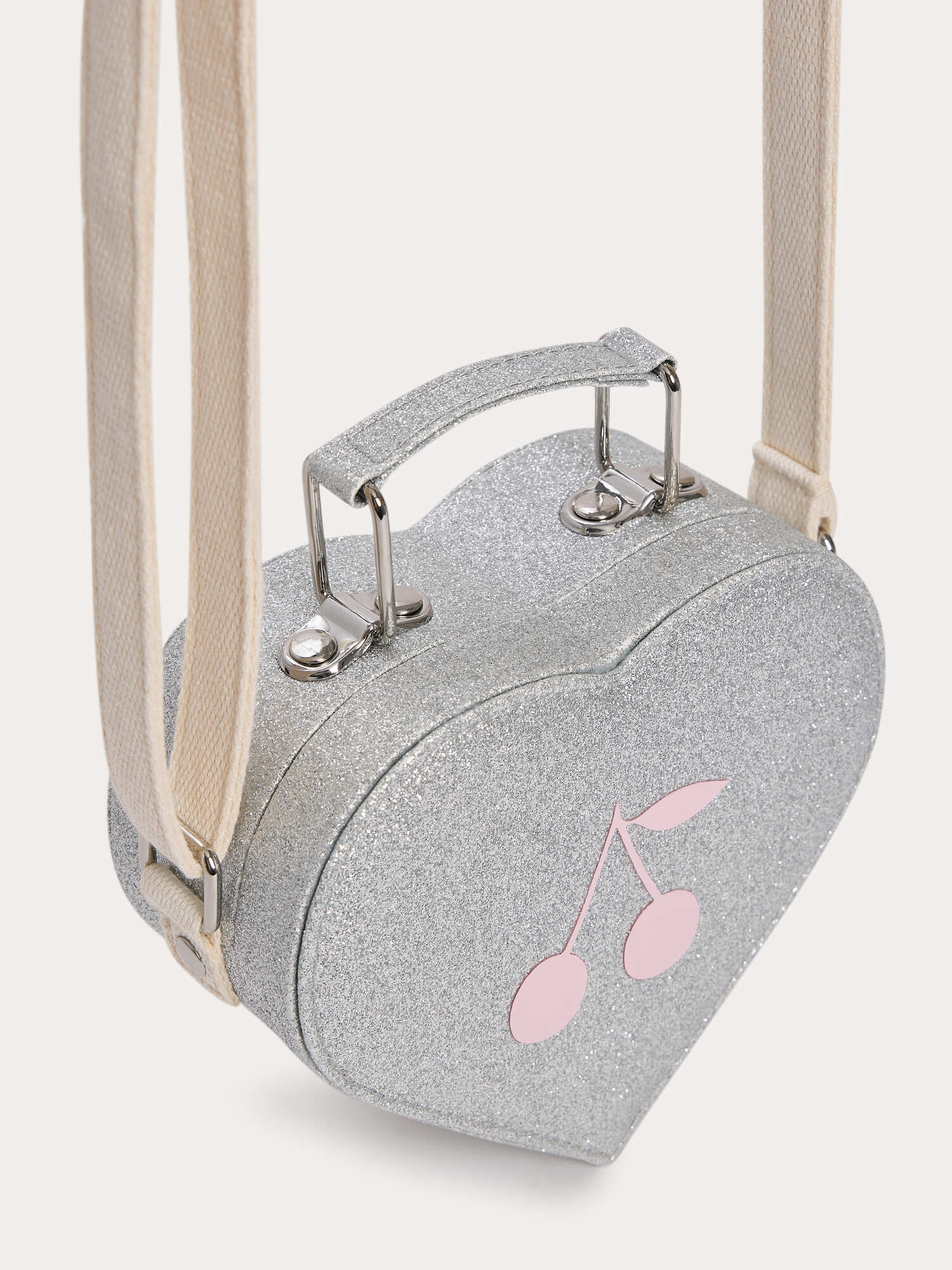 Mariha heart-shaped bag with silver sequins - Image 4