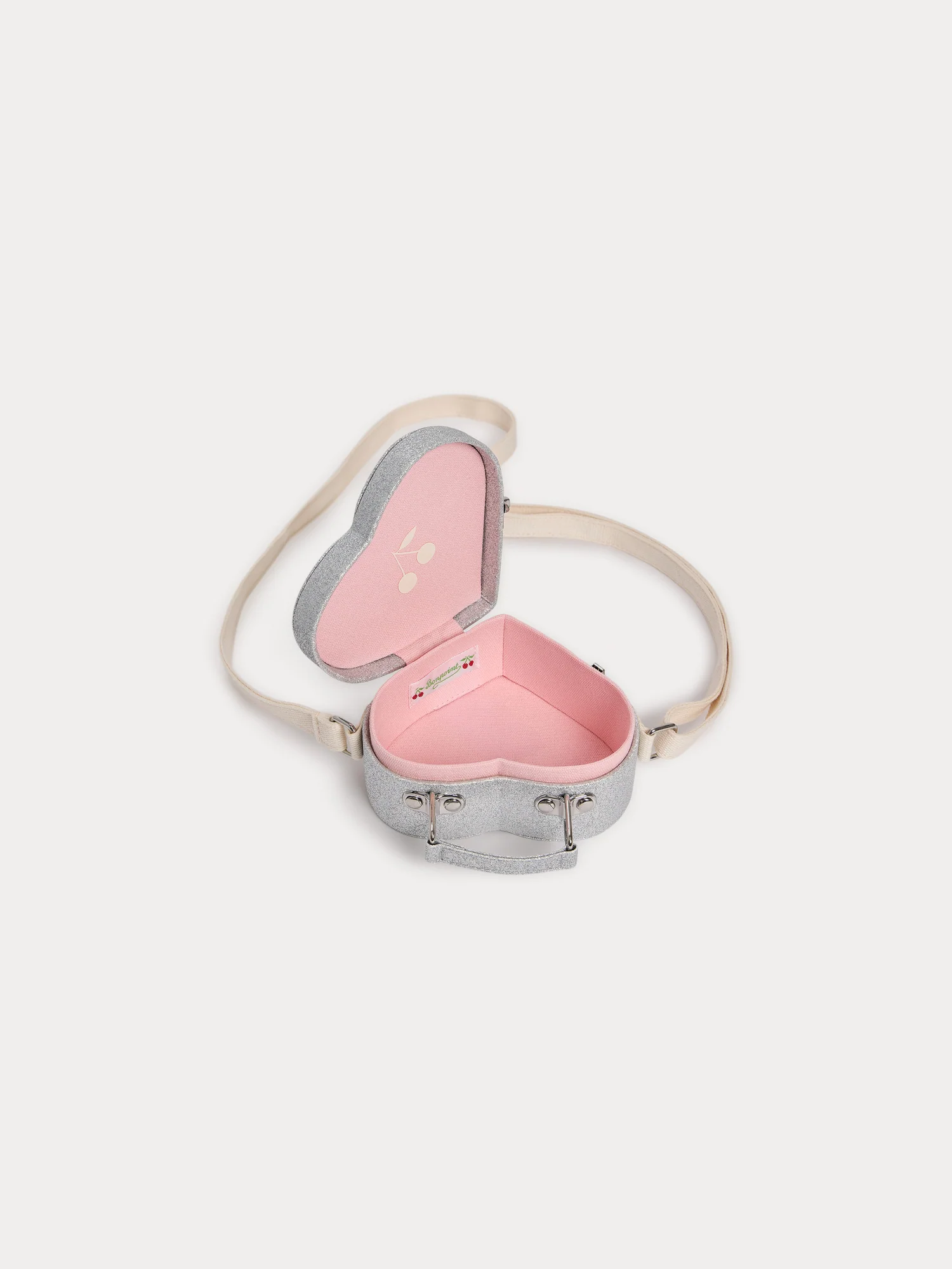 Mariha heart-shaped bag with silver sequins - Image 5