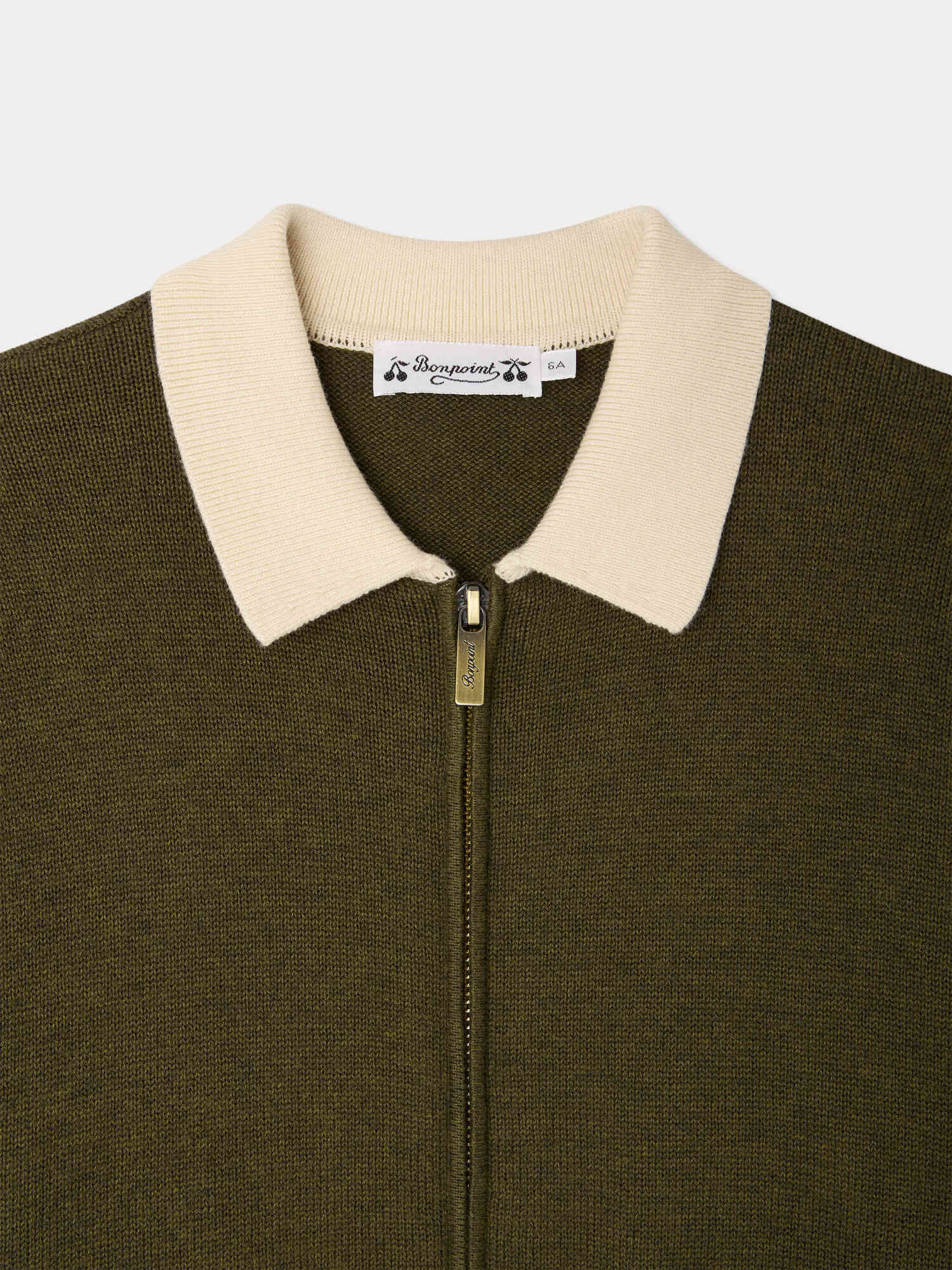 Martin cardigan with zipper in organic cotton - Image 3