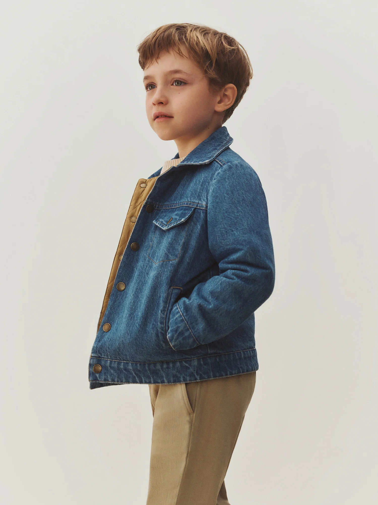 Marvin reversible jacket with embroidery on the back in organic cotton - Image 2