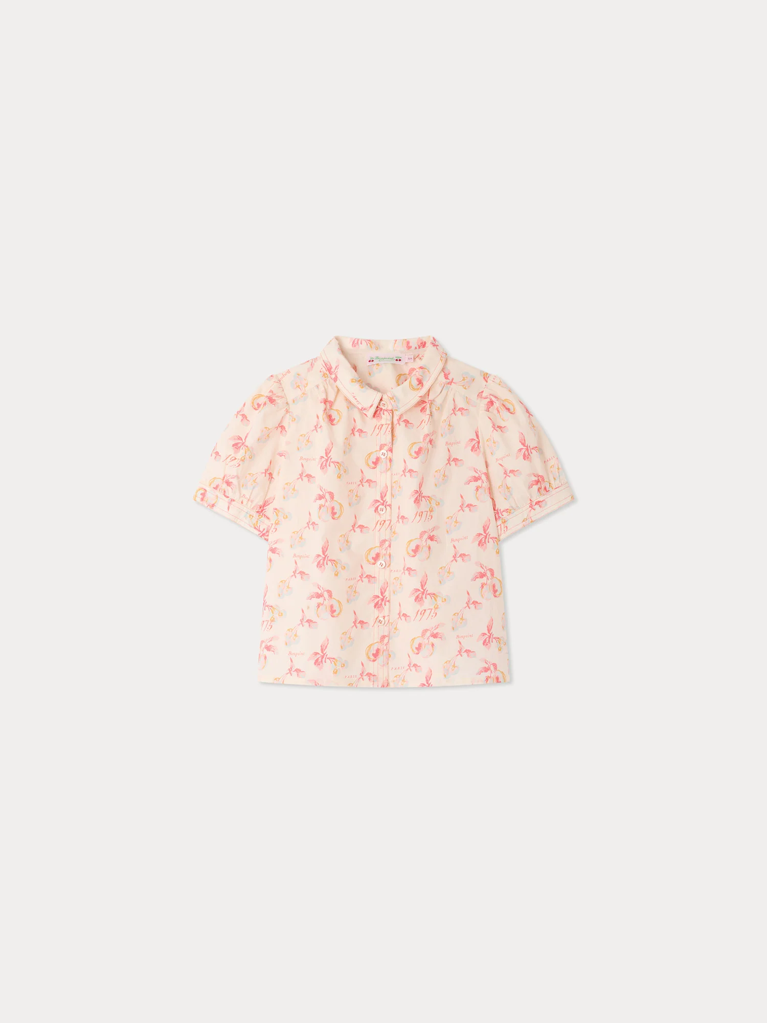 Mathilda blouse with cherry print in organic cotton