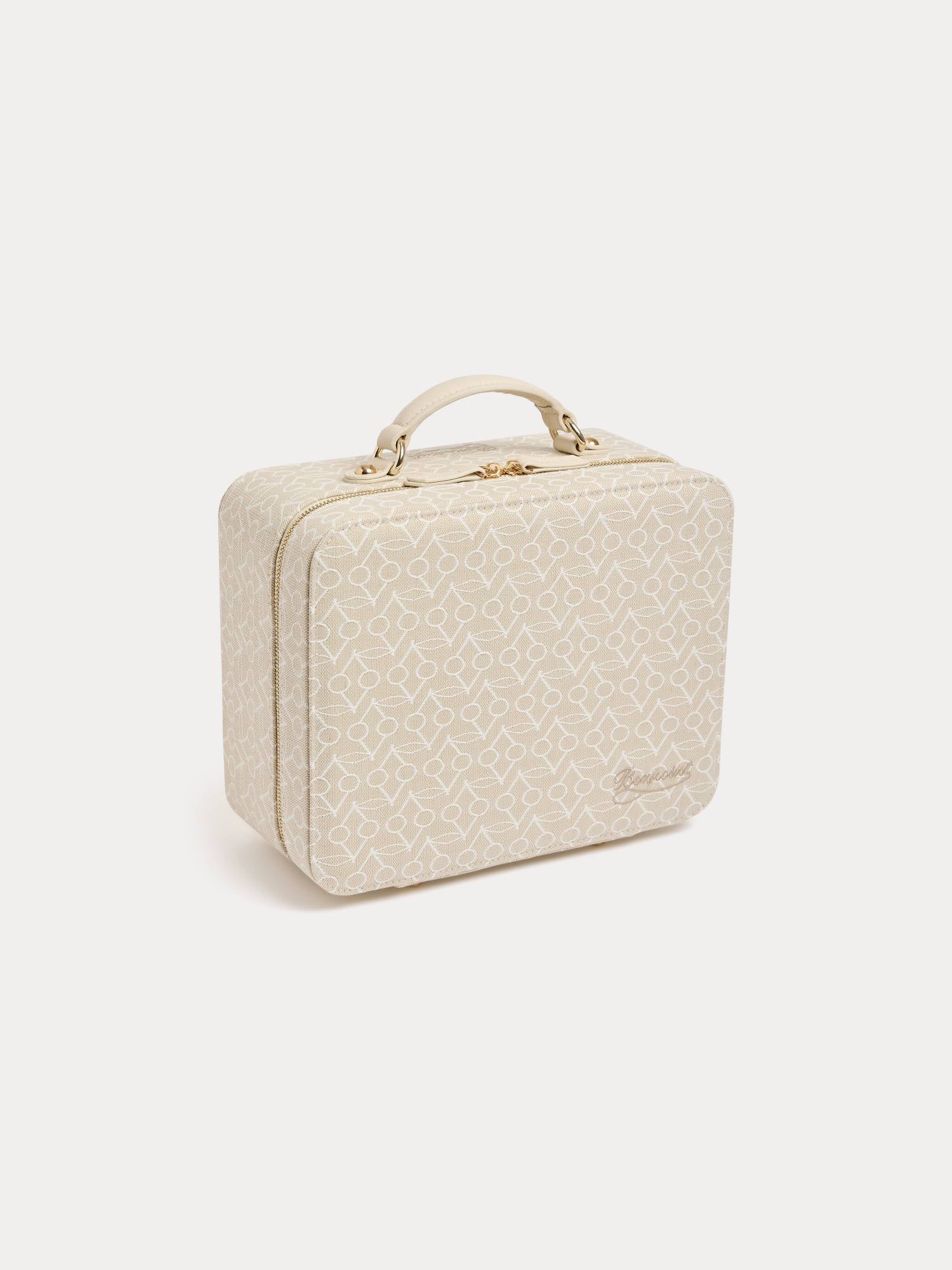 Medium Dalva suitcase with woven cherry motif in cotton - Image 2