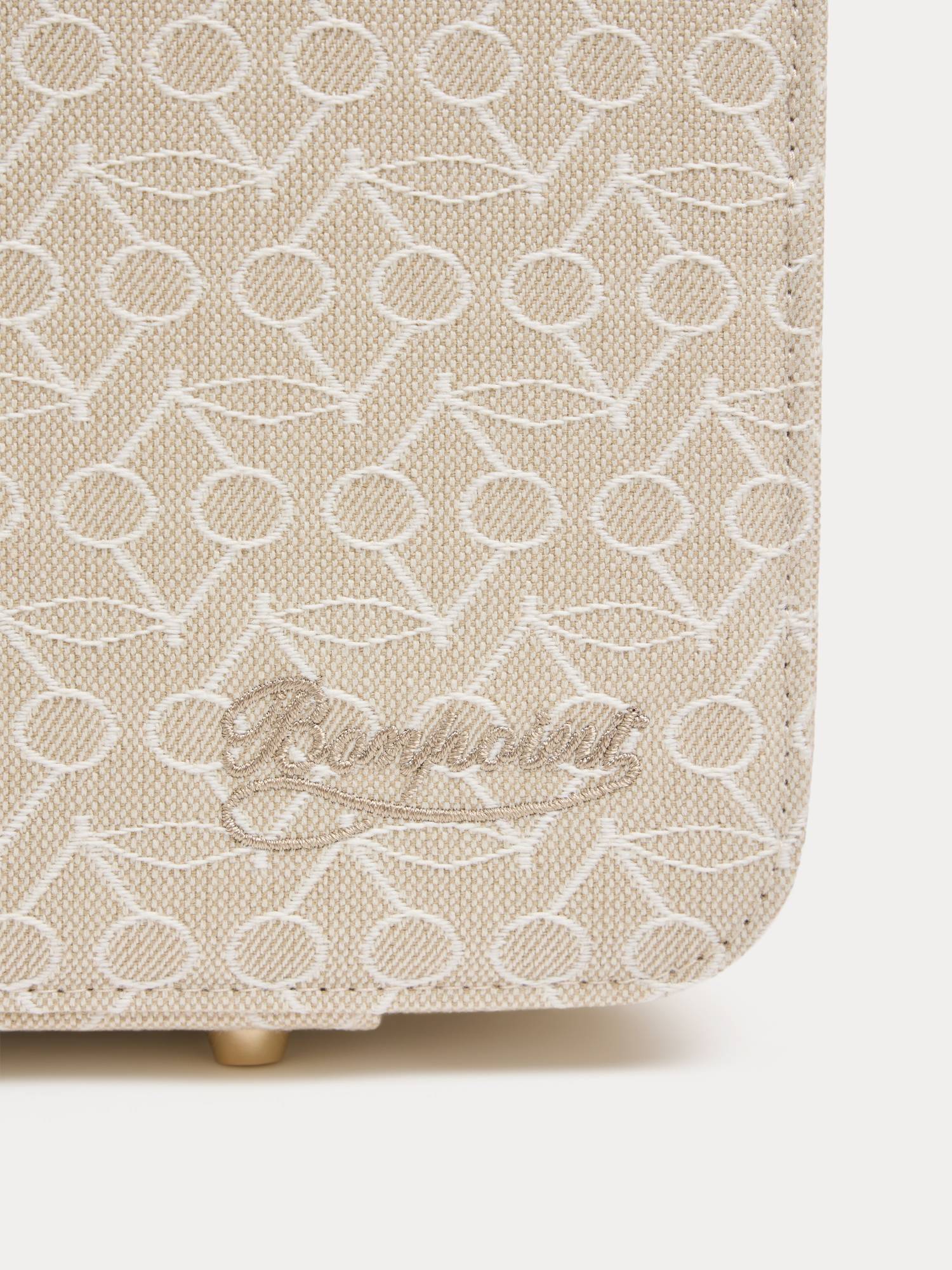 Medium Dalva suitcase with woven cherry motif in cotton - Image 3
