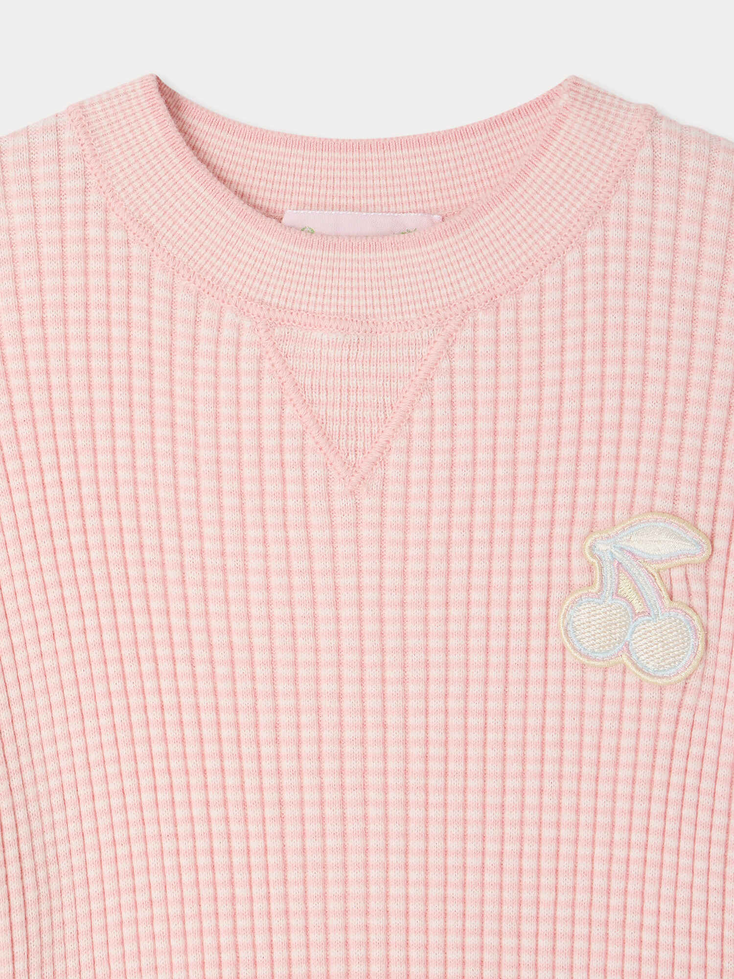 Melie sweater with cherry patch in organic cotton - Image 3