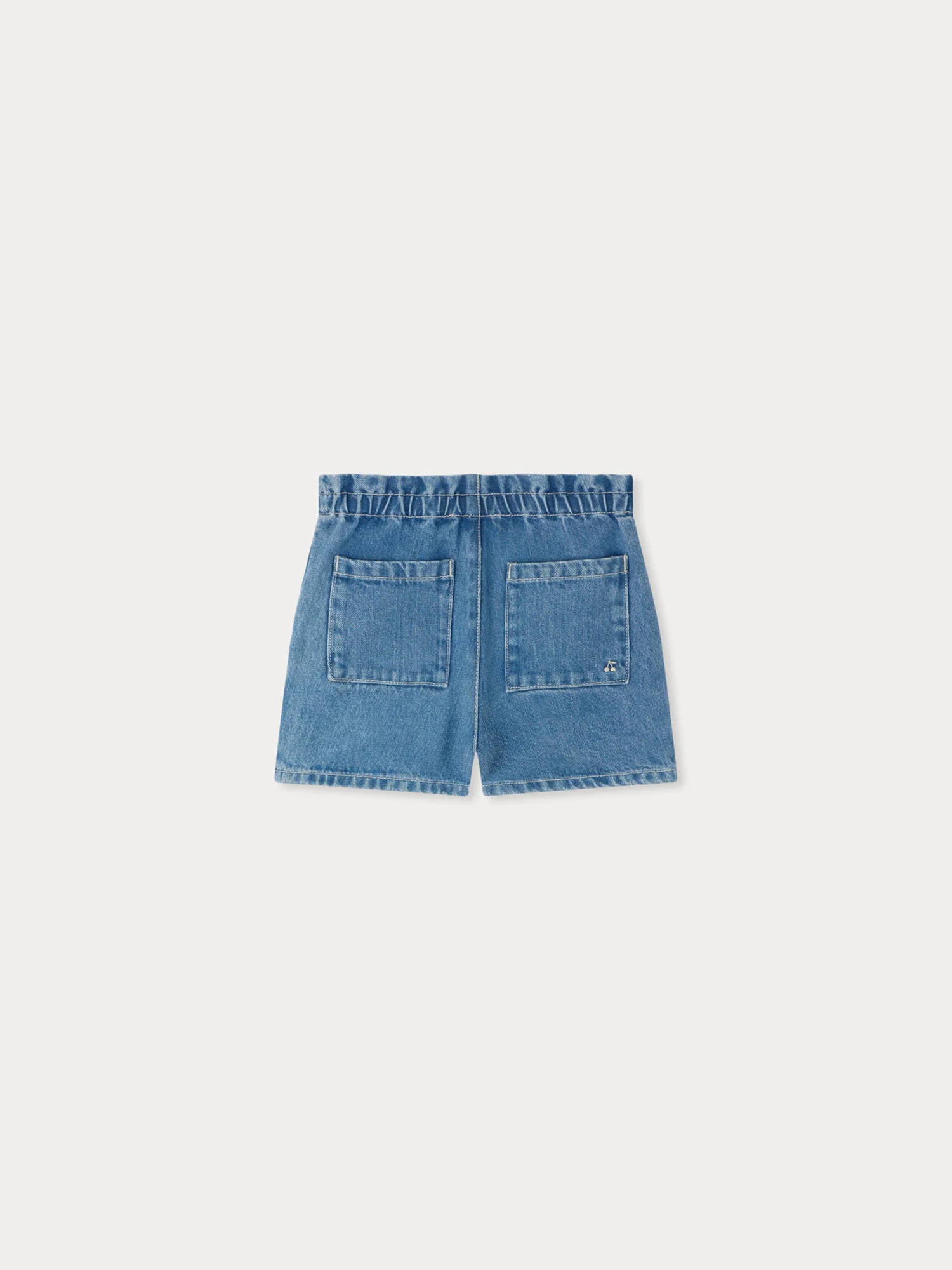 Milly medium blue shorts in organic cotton - Image 3