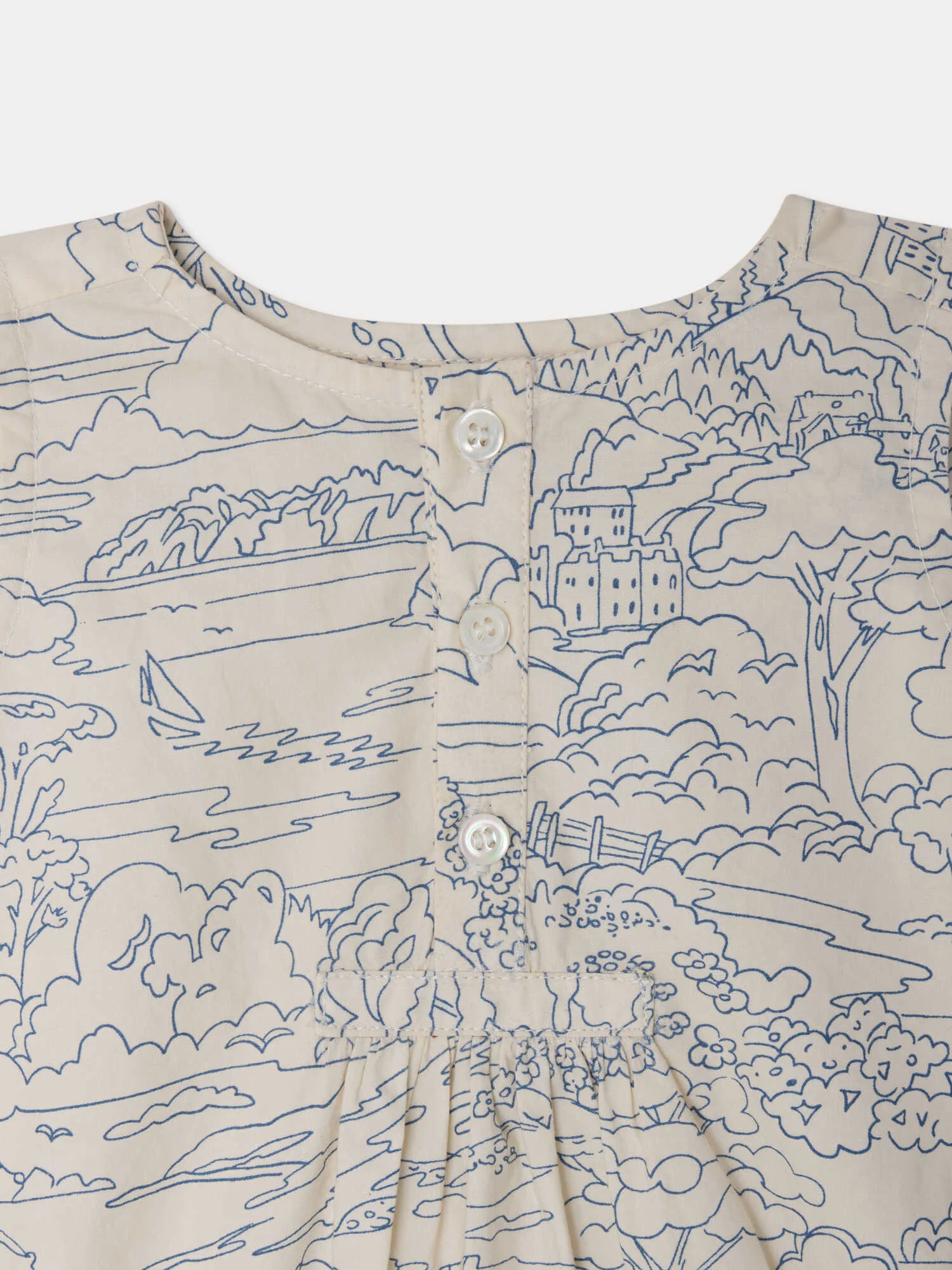 Nico printed romper in organic cotton - Image 3