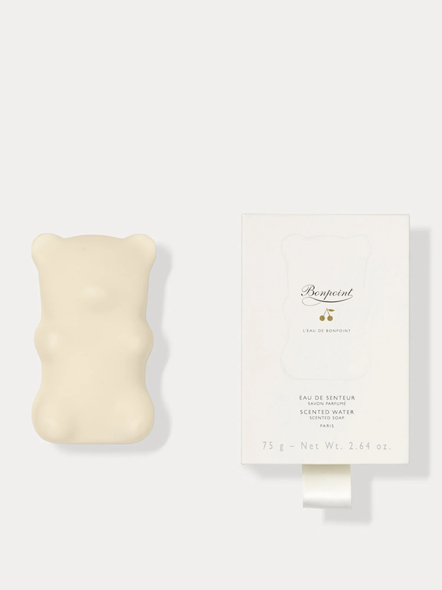 Scented teddy bear soap - Milk white