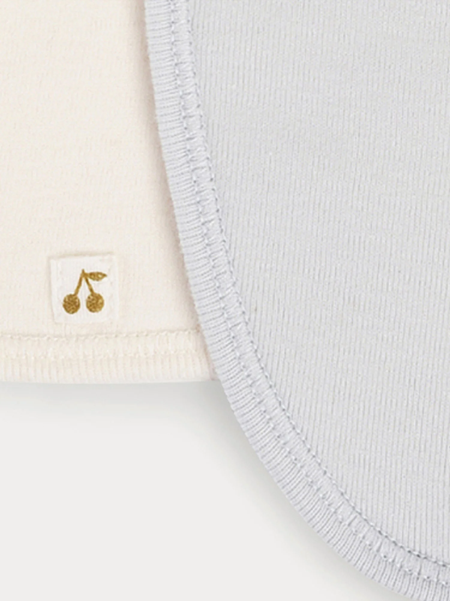 Set of 3 organic cotton bibs in blue - Image 2