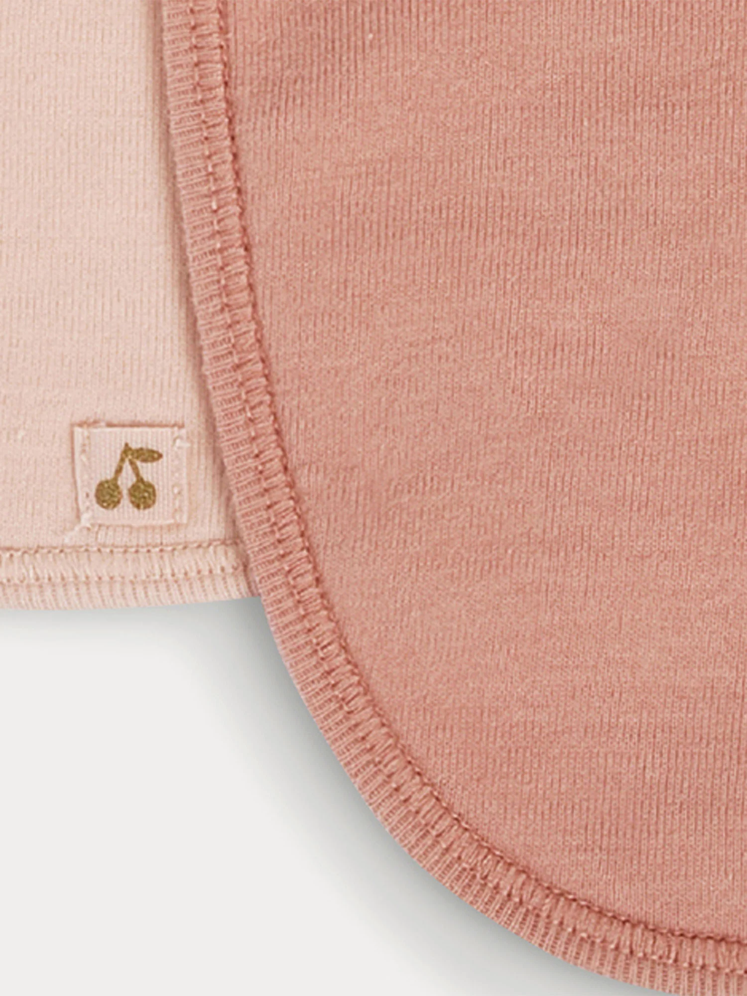 Set of 3 organic cotton bibs in pink - Image 2